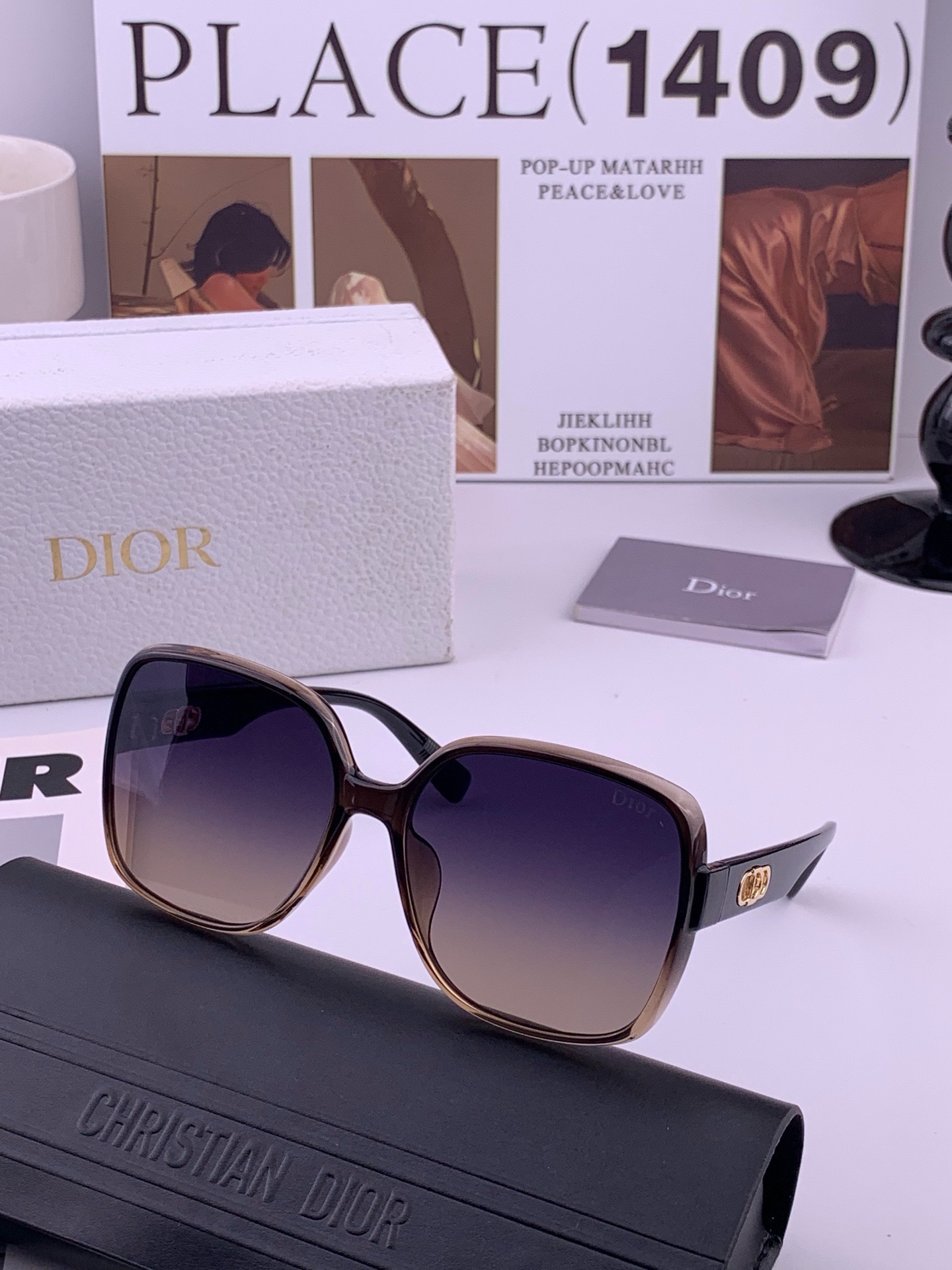 🔺 【DIOR-迪奥】开春新款 潮流爆款 时尚尼龙偏光太阳镜 高品质 佩戴舒适 网红潮款墨镜 型号：D3510