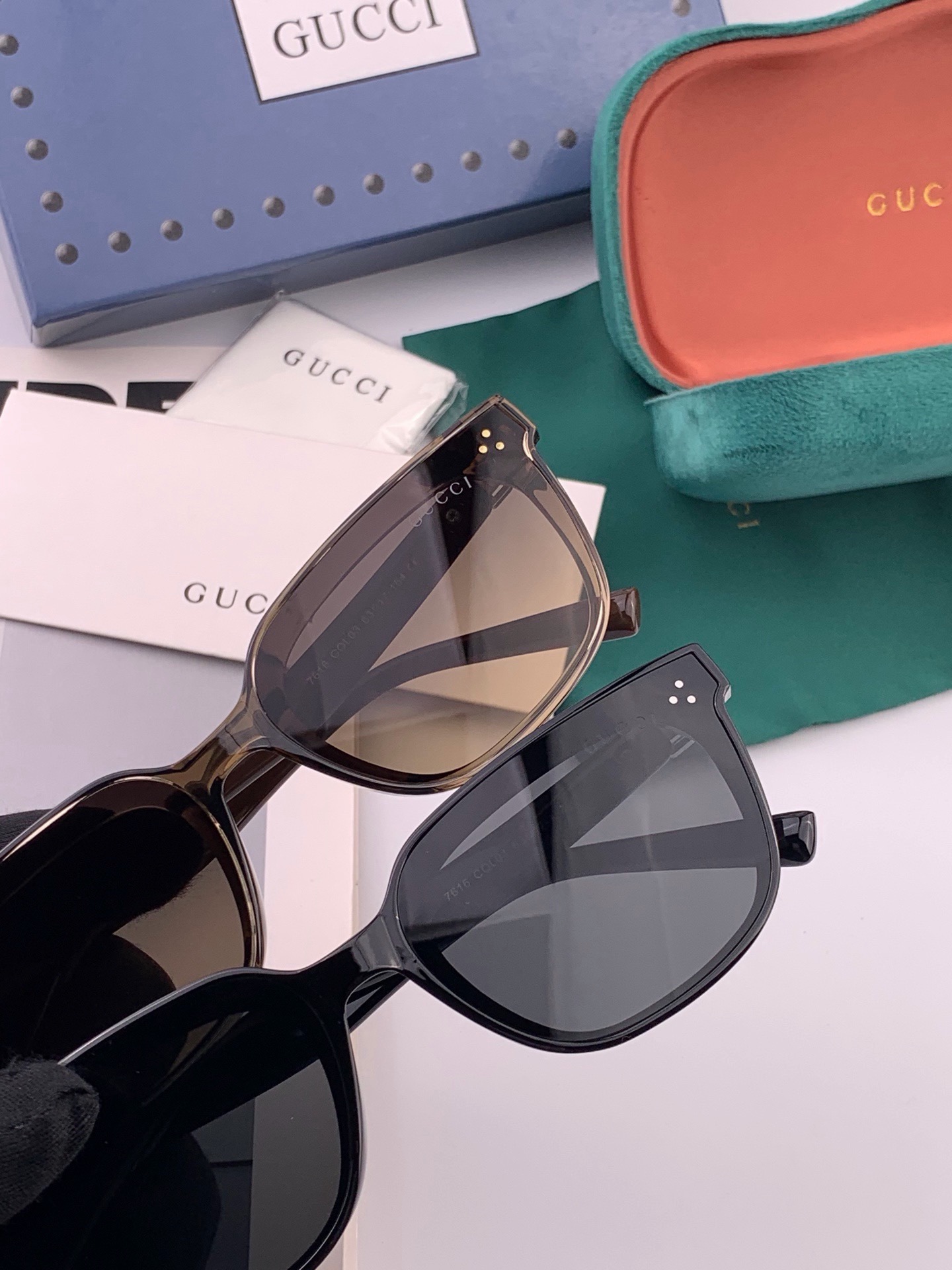 GUCCI  新款连体尼龙偏光太眼镜，情侣款时尚方框太阳镜佩戴舒适网红潮流款墨镜，大气女人范儿，大脸小脸都好看 ！型号：