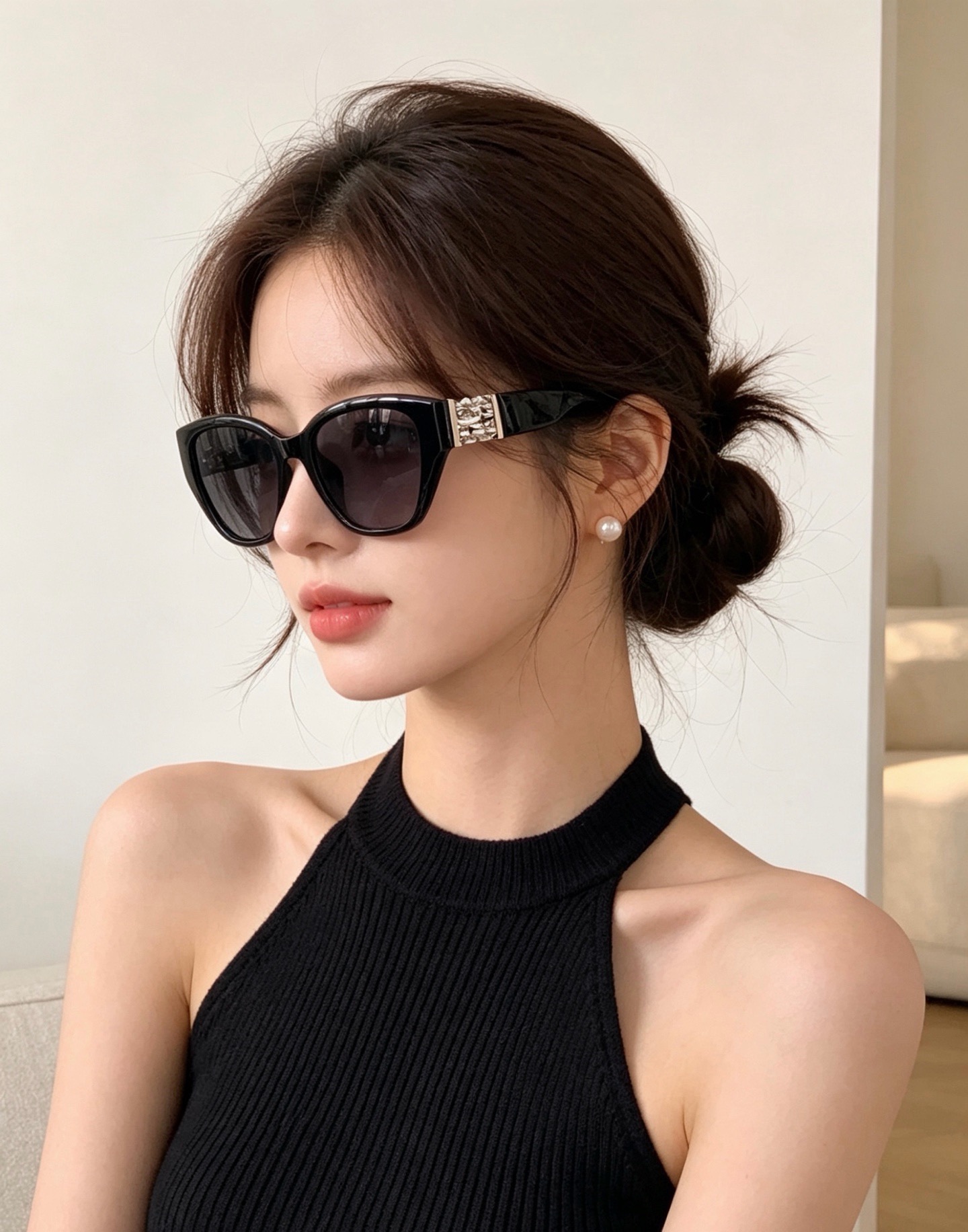 🔺CHANEL🔻官方早春新款，众多明星同款[色]香奈儿‼️‼️新款偏光墨镜 ，🌈🌈宝丽来超清偏光太阳镜🔝🔝型号：CH87