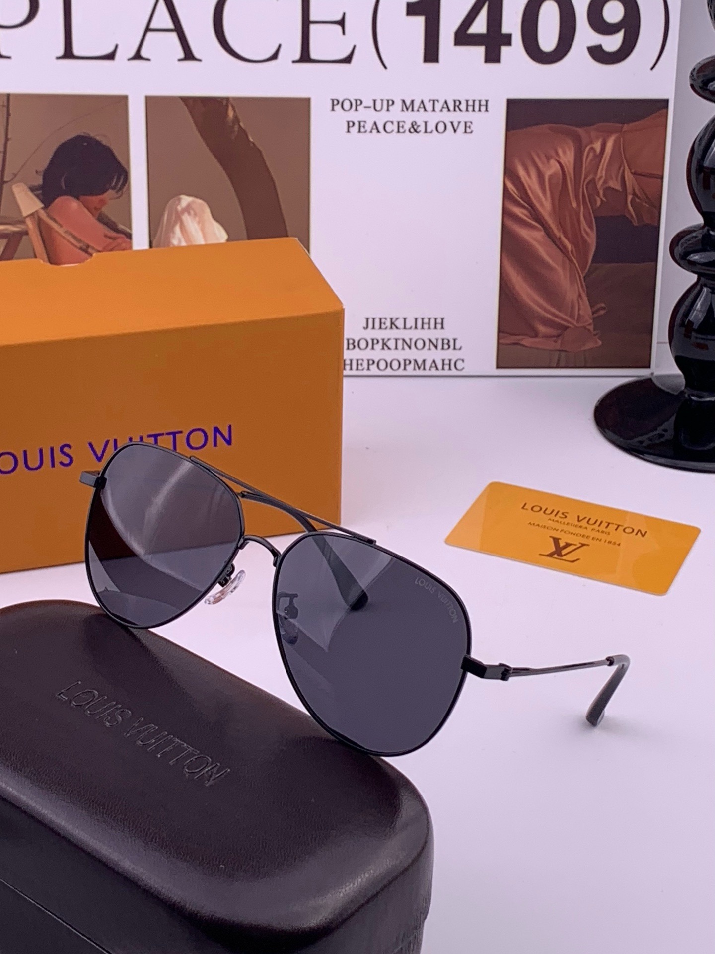 LV 。  高品质男女款墨镜   👍 进口宝丽来偏光镜片  。蛤蟆镜 开车钓鱼都可 。百搭显瘦墨镜韩版男士飞行员大框司机