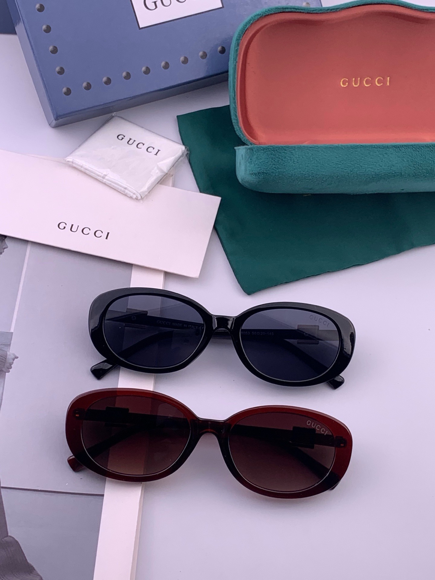🔺 【GUCCI】开春新款 潮流爆款 时尚方框太阳镜 高品质 佩戴舒适 网红潮款墨镜 型号：G35805 