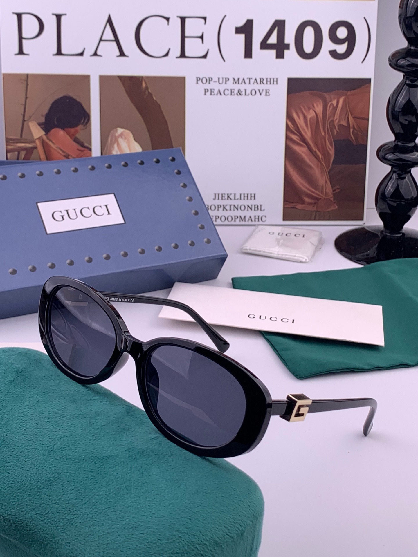 🔺 【GUCCI】开春新款 潮流爆款 时尚方框太阳镜 高品质 佩戴舒适 网红潮款墨镜 型号：G35805 