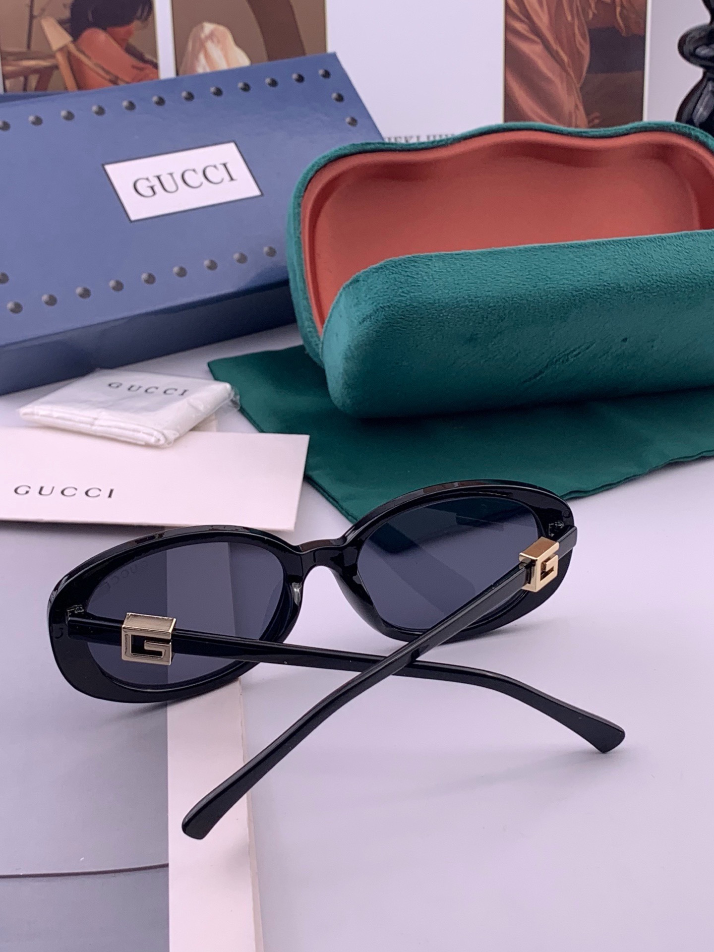 🔺 【GUCCI】开春新款 潮流爆款 时尚方框太阳镜 高品质 佩戴舒适 网红潮款墨镜 型号：G35805 