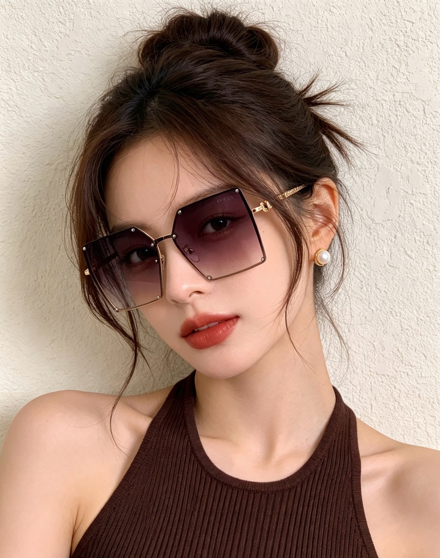 CHANE 香奈儿🌋☔️时尚无框太阳镜镜片 顶级奢侈品[强] 高品质[胜利][亲亲]🍦🍨 [得意] 气质非凡😄 🍫🍪女士