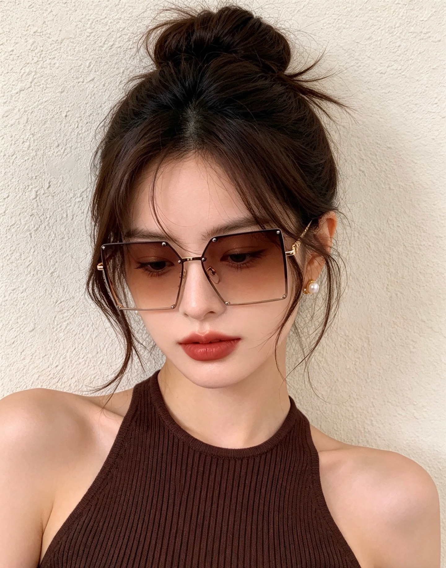 CHANE 香奈儿🌋☔️时尚无框太阳镜镜片 顶级奢侈品[强] 高品质[胜利][亲亲]🍦🍨 [得意] 气质非凡😄 🍫🍪女士