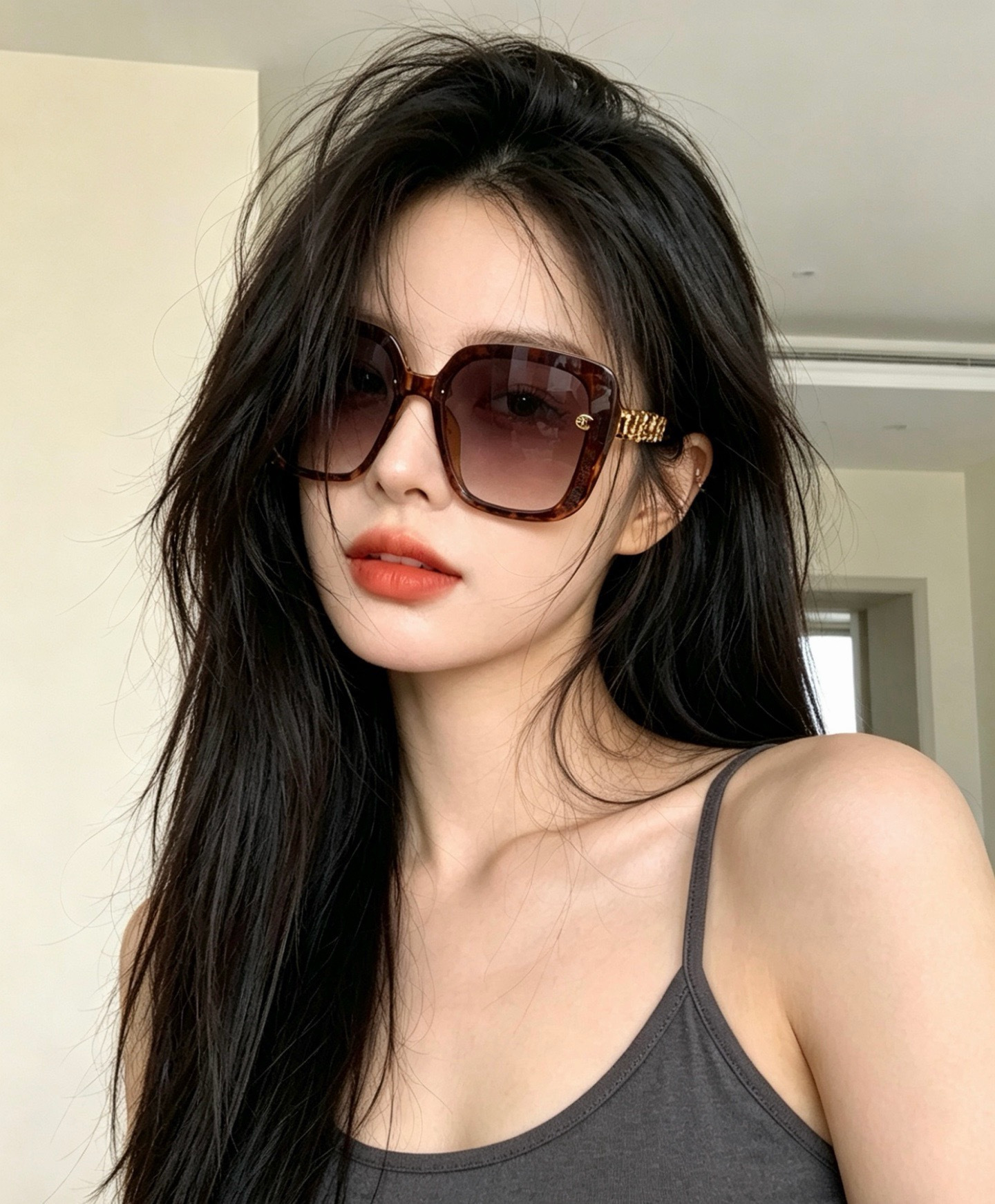 【CHANEL】香奈儿 新款潮流爆款 时尚圆框太阳镜 佩戴舒适 网红潮款墨镜  女士高清加厚偏光太阳镜🕶️ 🎉高品质TR