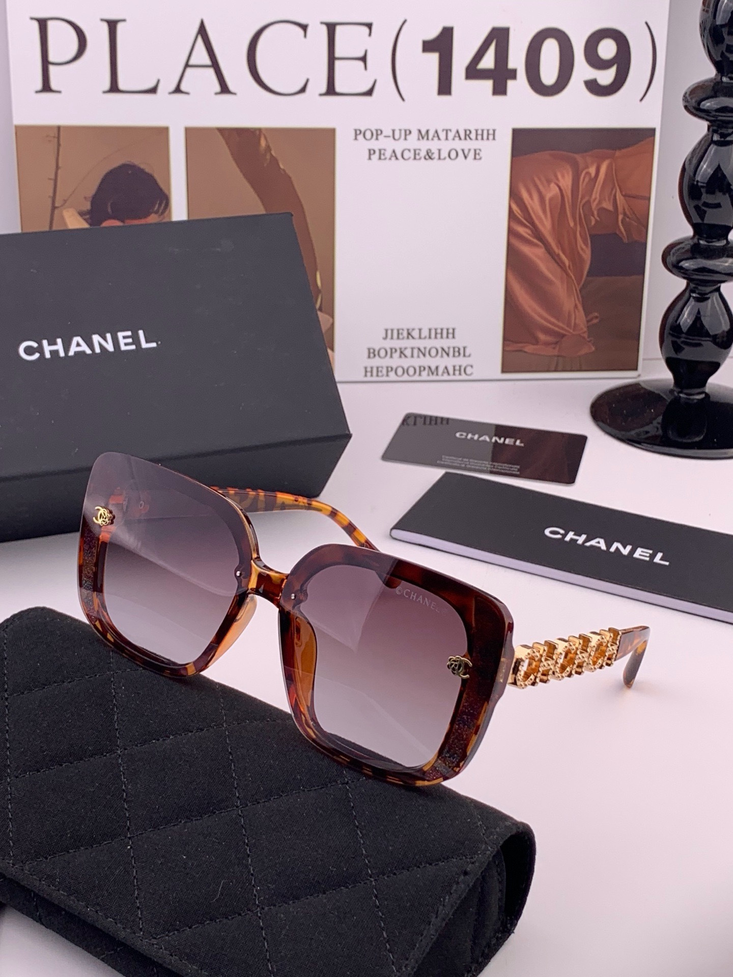 【CHANEL】香奈儿 新款潮流爆款 时尚圆框太阳镜 佩戴舒适 网红潮款墨镜  女士高清加厚偏光太阳镜🕶️ 🎉高品质TR