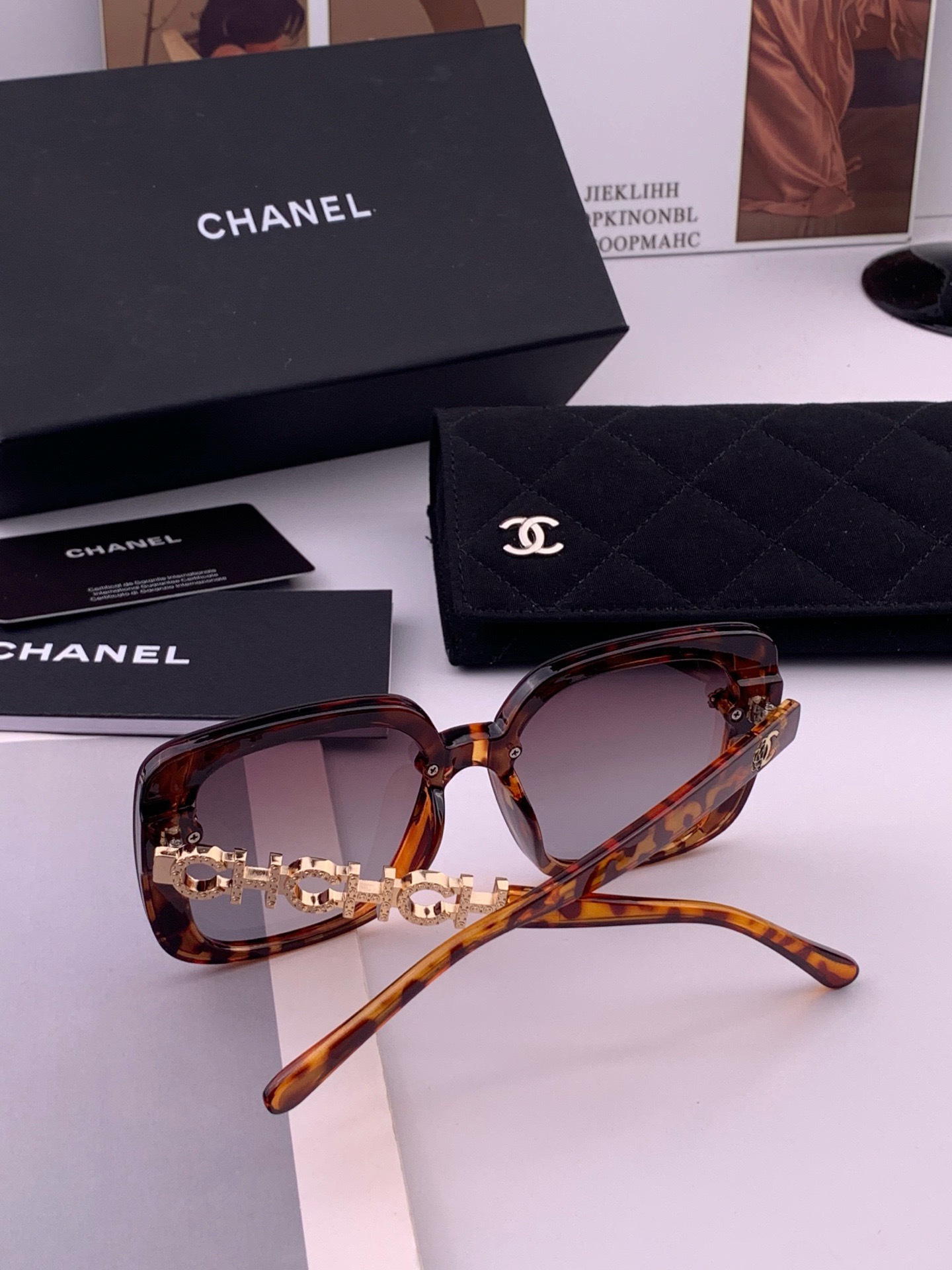 【CHANEL】香奈儿 新款潮流爆款 时尚圆框太阳镜 佩戴舒适 网红潮款墨镜  女士高清加厚偏光太阳镜🕶️ 🎉高品质TR