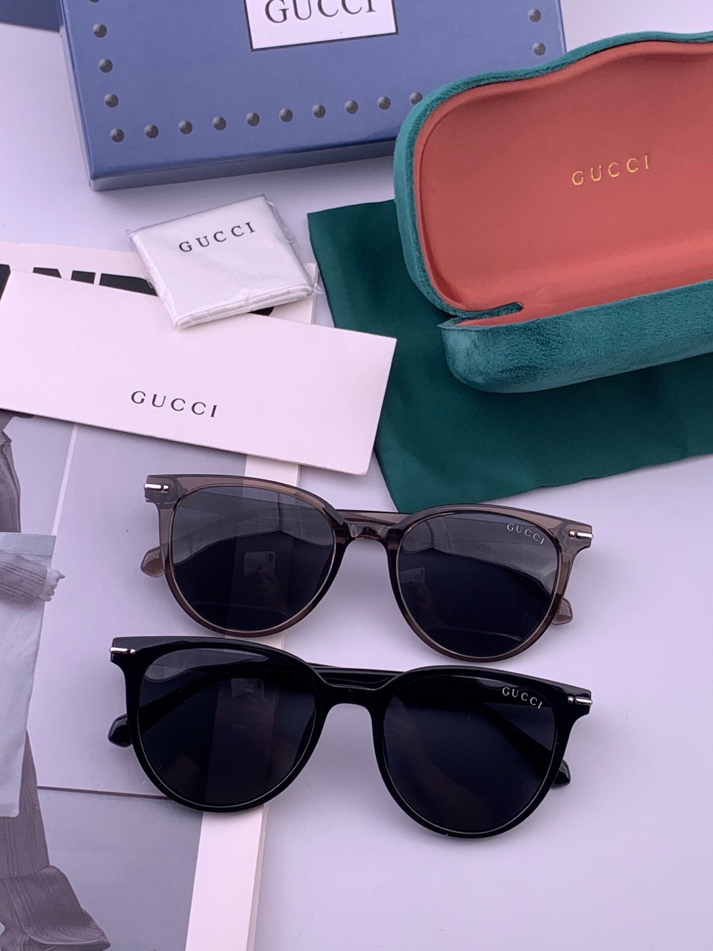 🔺 【GUCCI-偏光太阳镜】开春新款 潮流爆款 时尚偏光太阳镜 高品质 佩戴舒适 网红潮款墨镜 女士高清偏光太阳镜🕶️