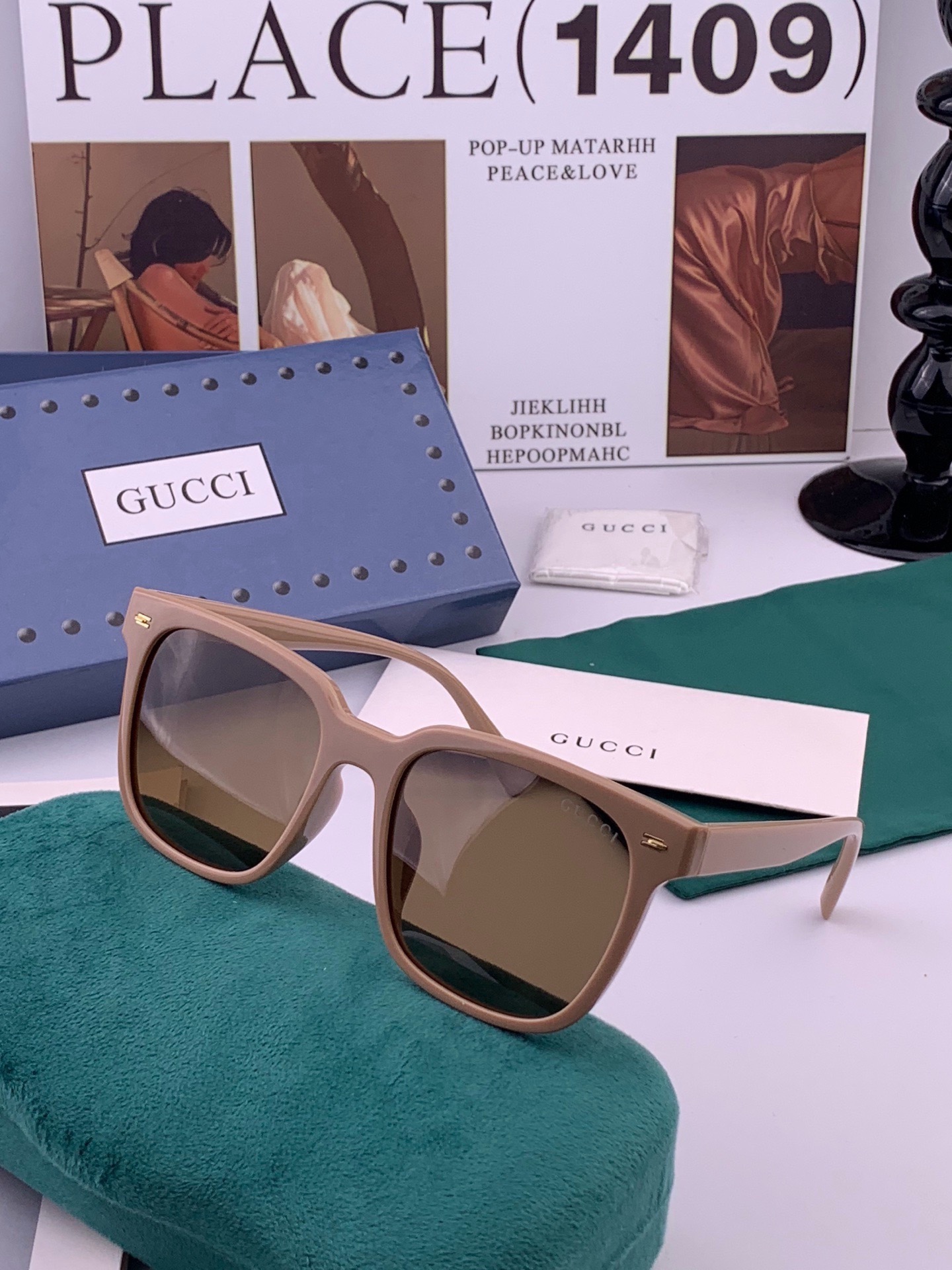 🔺 【GUCCI-偏光太阳镜】开春新款 潮流爆款 时尚偏光太阳镜 高品质 佩戴舒适 网红潮款墨镜 女士高清偏光太阳镜🕶️