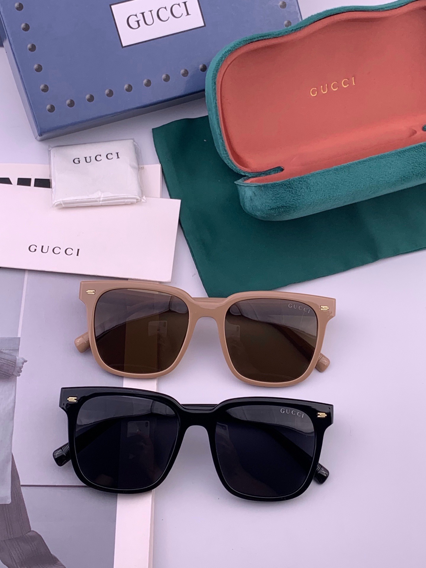 🔺 【GUCCI-偏光太阳镜】开春新款 潮流爆款 时尚偏光太阳镜 高品质 佩戴舒适 网红潮款墨镜 女士高清偏光太阳镜🕶️