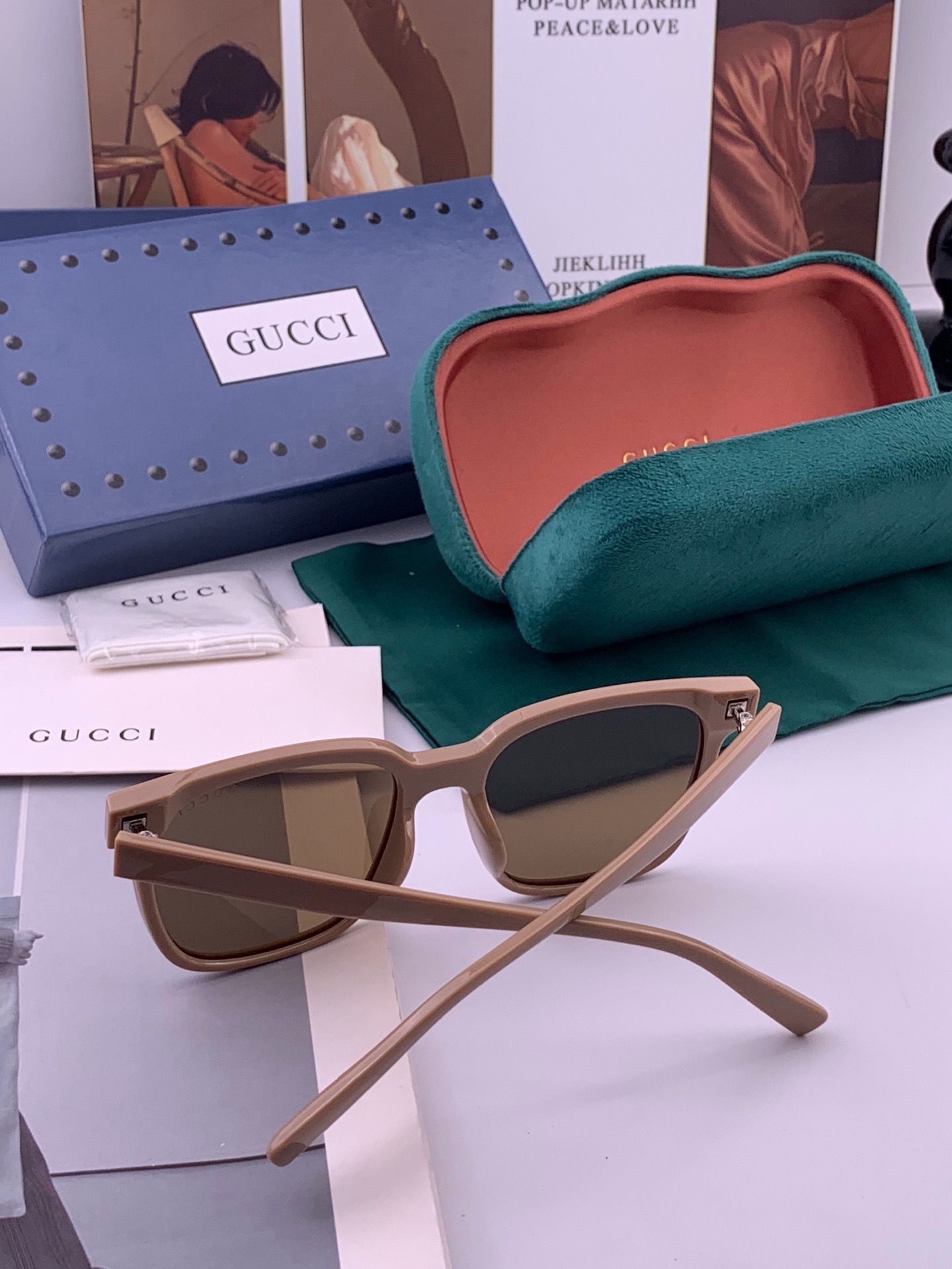🔺 【GUCCI-偏光太阳镜】开春新款 潮流爆款 时尚偏光太阳镜 高品质 佩戴舒适 网红潮款墨镜 女士高清偏光太阳镜🕶️
