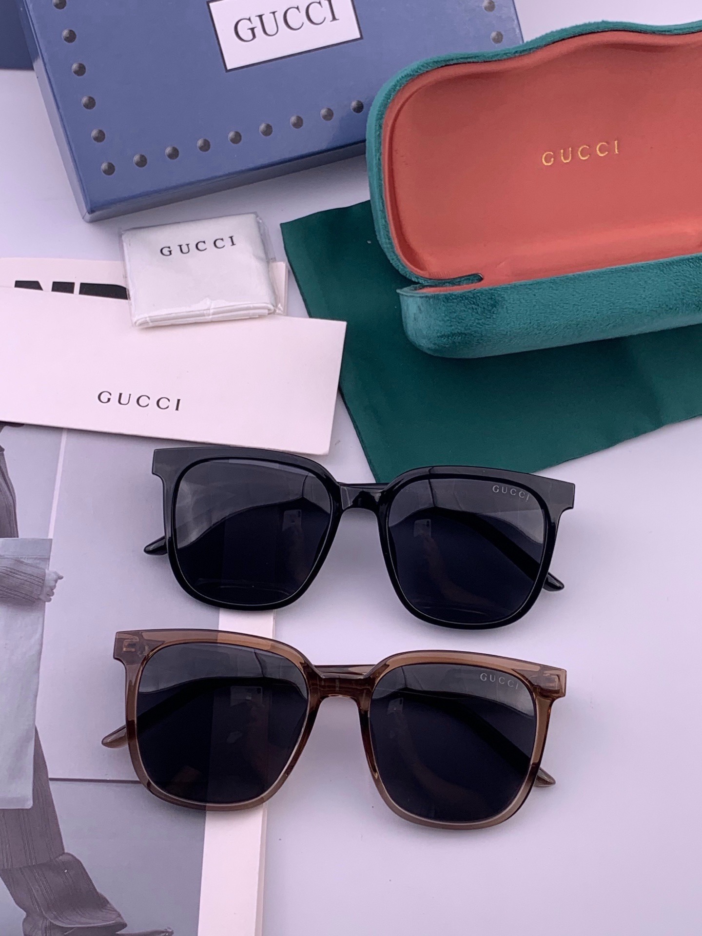 🔺 【GUCCI-偏光太阳镜】开春新款 潮流爆款 时尚偏光太阳镜 高品质 佩戴舒适 网红潮款墨镜 女士高清偏光太阳镜🕶️