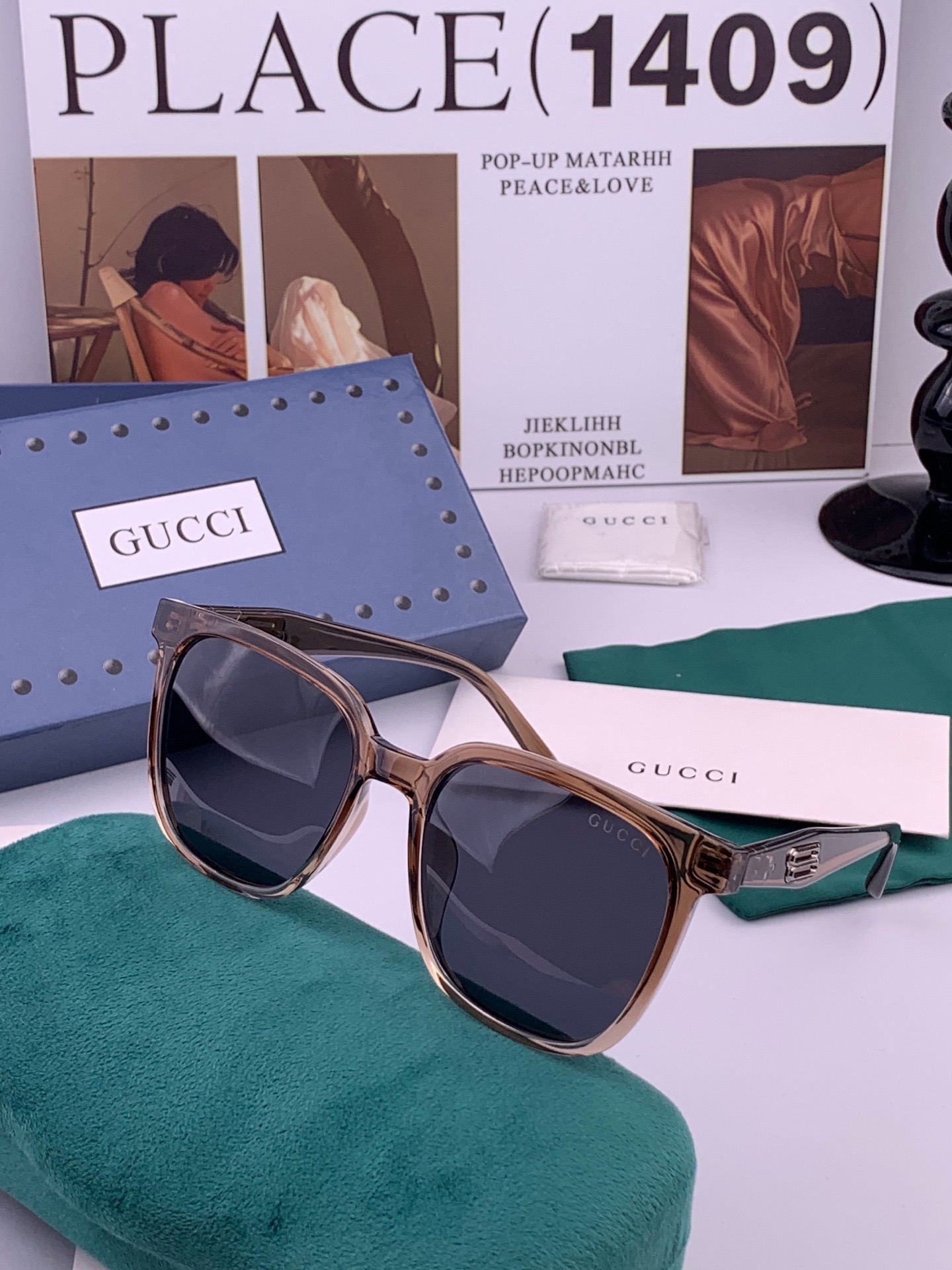 🔺 【GUCCI-偏光太阳镜】开春新款 潮流爆款 时尚偏光太阳镜 高品质 佩戴舒适 网红潮款墨镜 女士高清偏光太阳镜🕶️