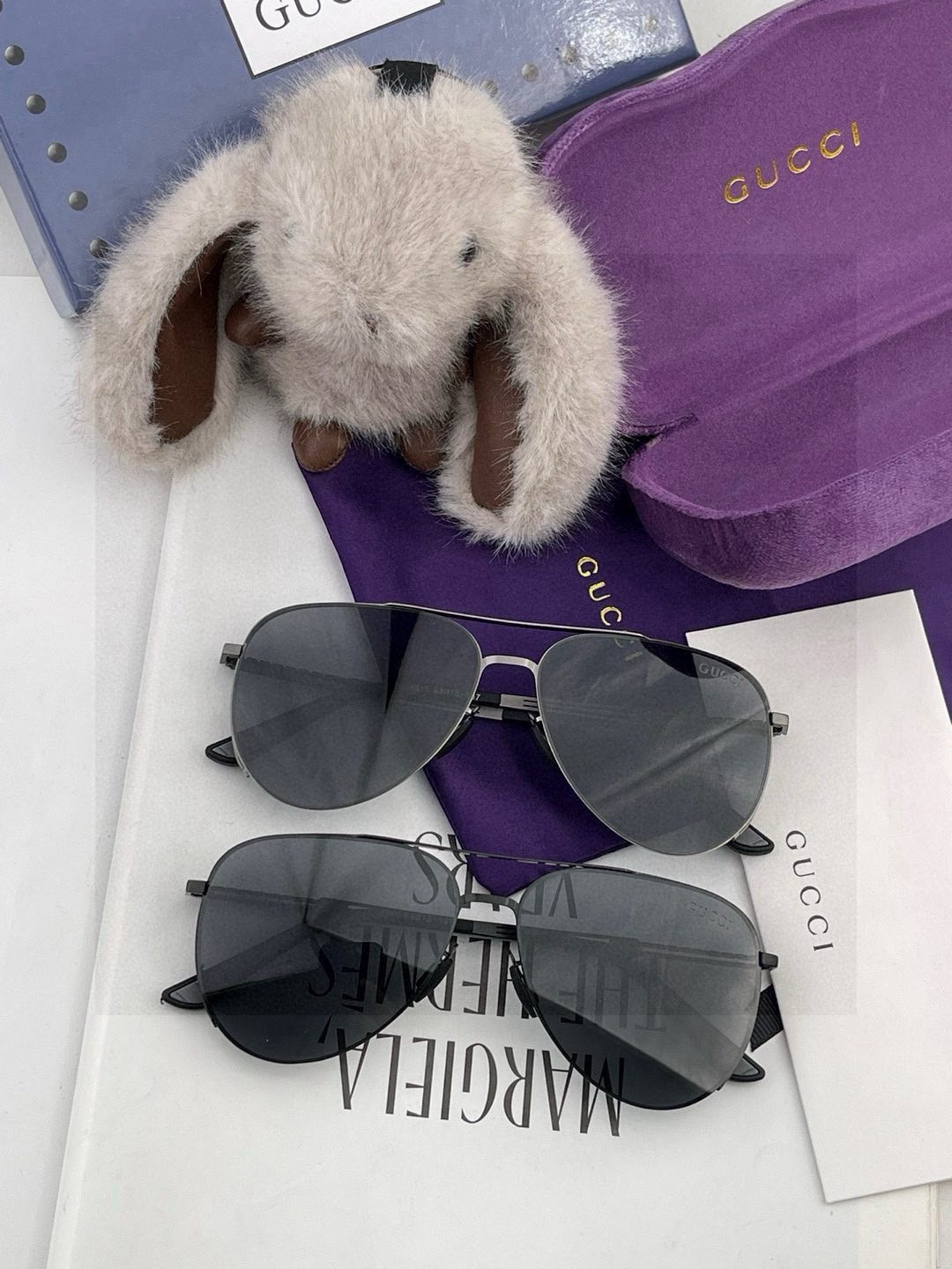 GUCCI 男款炫彩飞行员偏光太阳镜 ❤️材质：高清尼龙加厚卡槽高清偏光镜片 🌹无边框镜架💕颜👍型号：G5881
