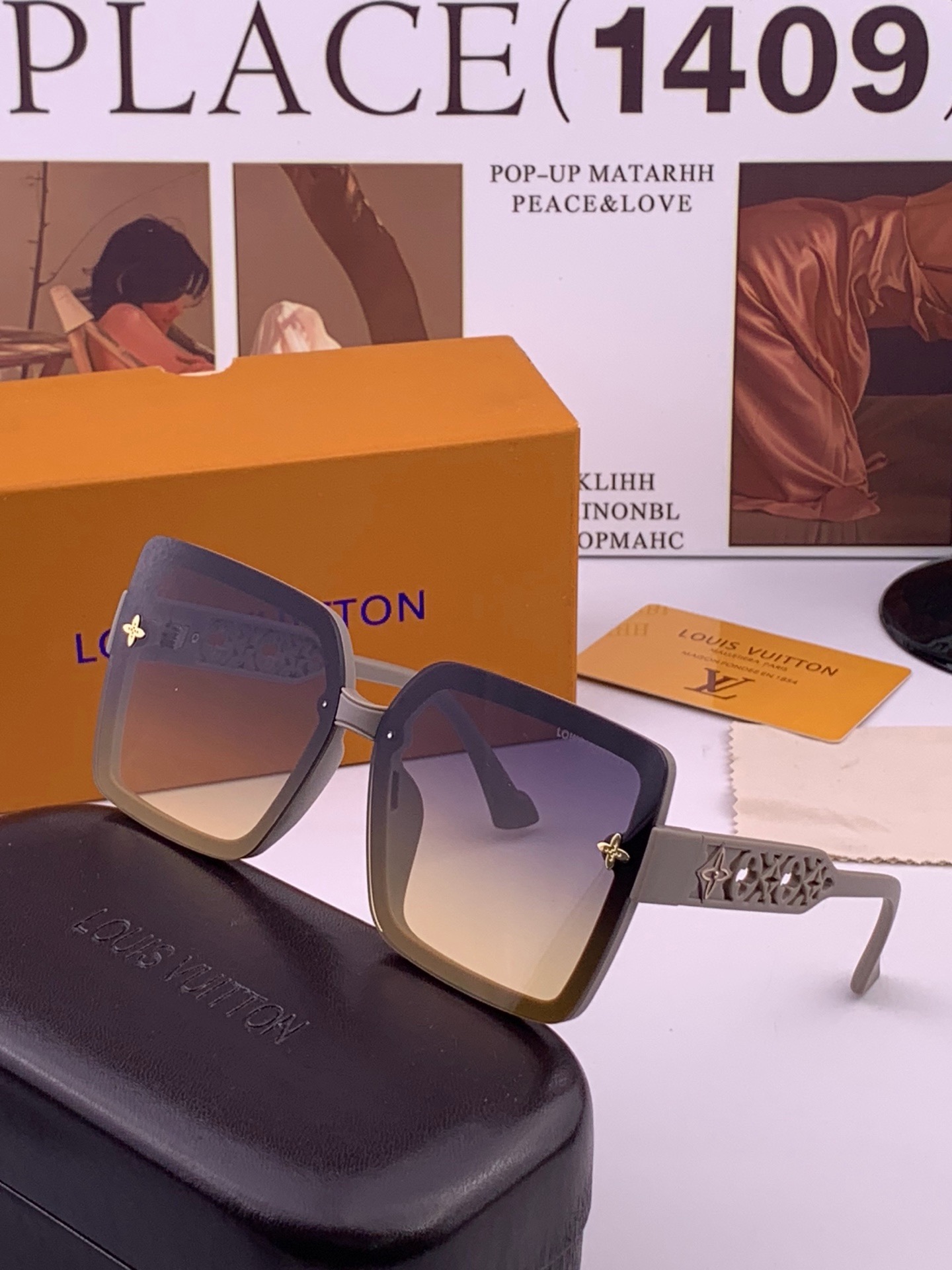 LV 太阳镜潮品官网模特同款 [玫瑰][玫瑰]四叶草🍀精致个性设计简约时尚 高品质值得拥有绝对潮爆整个夏季 新款L551