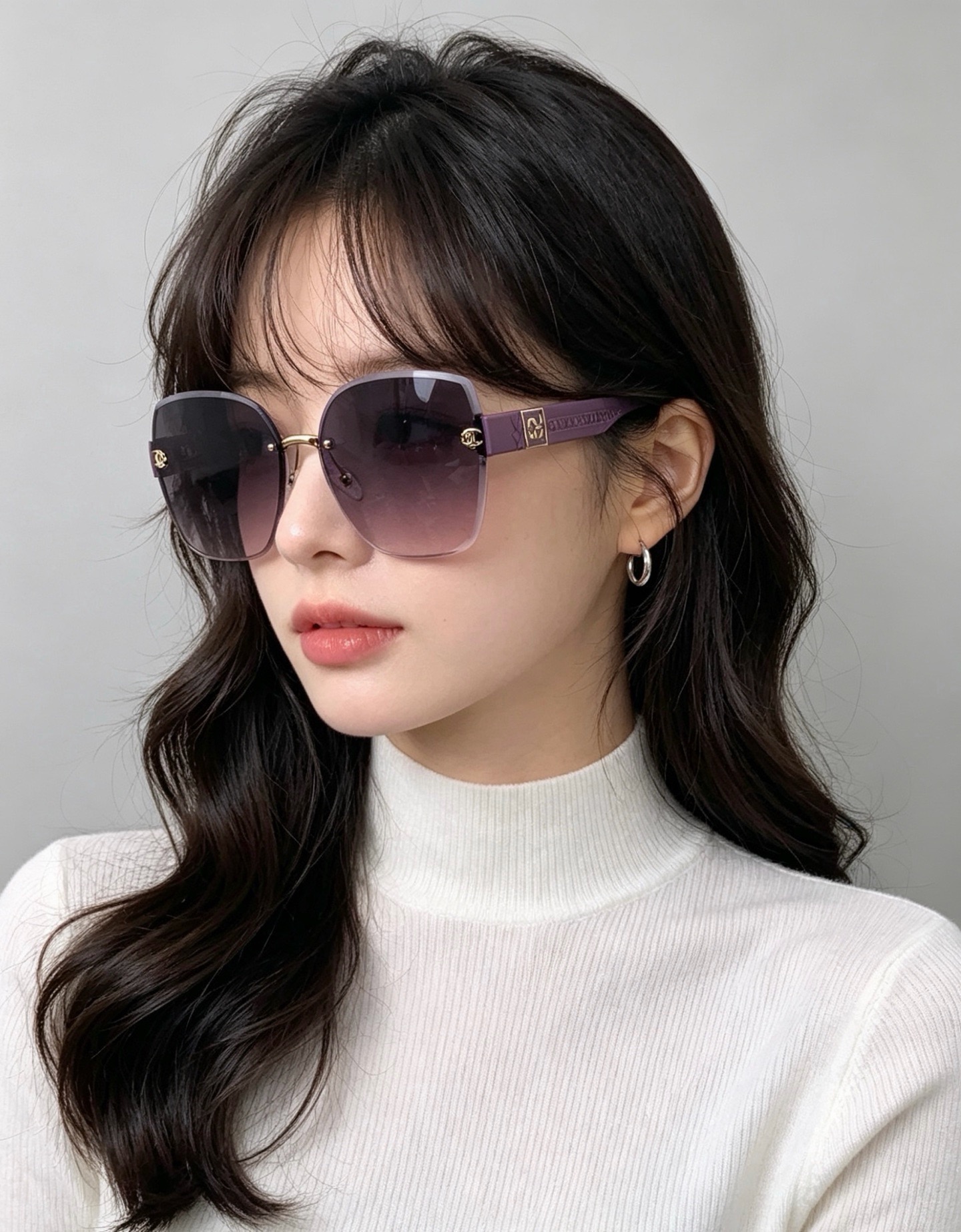 🔺 【香奈儿】开春新款 潮流爆款 时尚方框太阳镜 高品质 佩戴舒适 网红潮款墨镜 女士高清加厚偏光太阳镜🕶️ 🎉高品质T