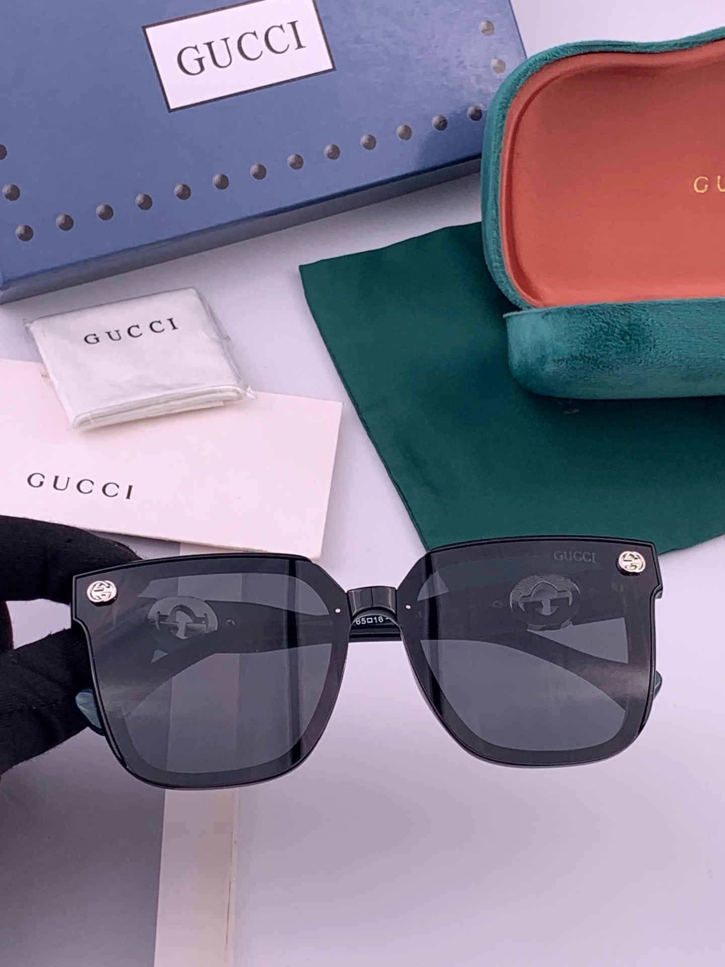 🔺 【GUCCI】开春新款 潮流爆款 时尚方框太阳镜 高品质 佩戴舒适 网红潮款墨镜 型号：G1620