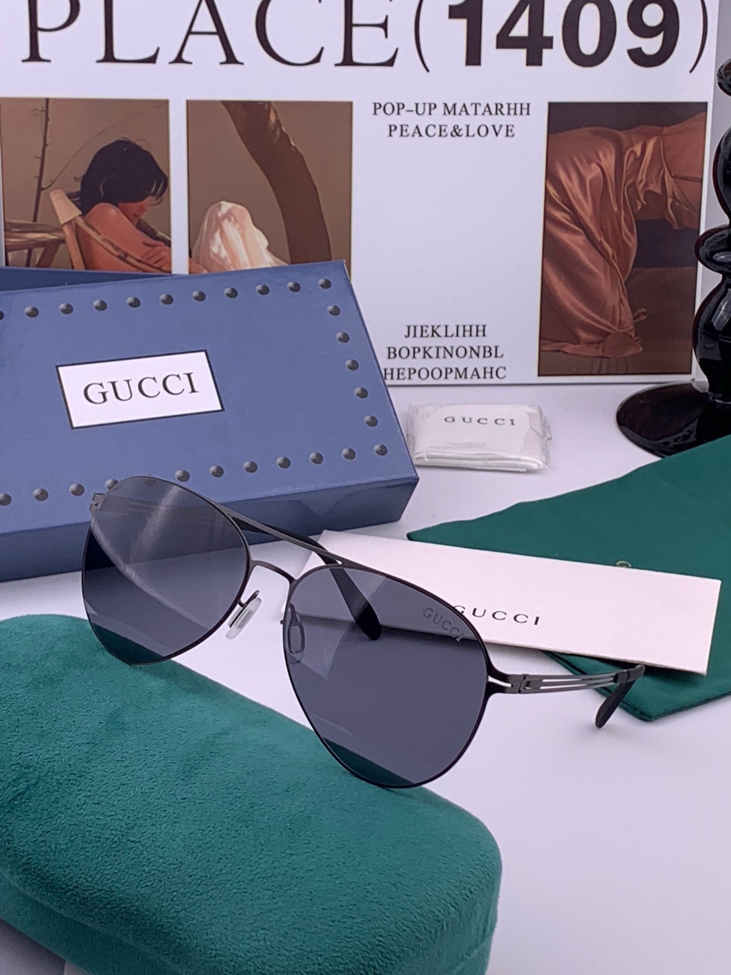 Gucci 春夏新款超轻无螺丝压不坏系列情侣款太阳镜高清尼龙镜片🦅完美品质，适合各种脸型，经典太阳镜亮相时装周.超酷拉风