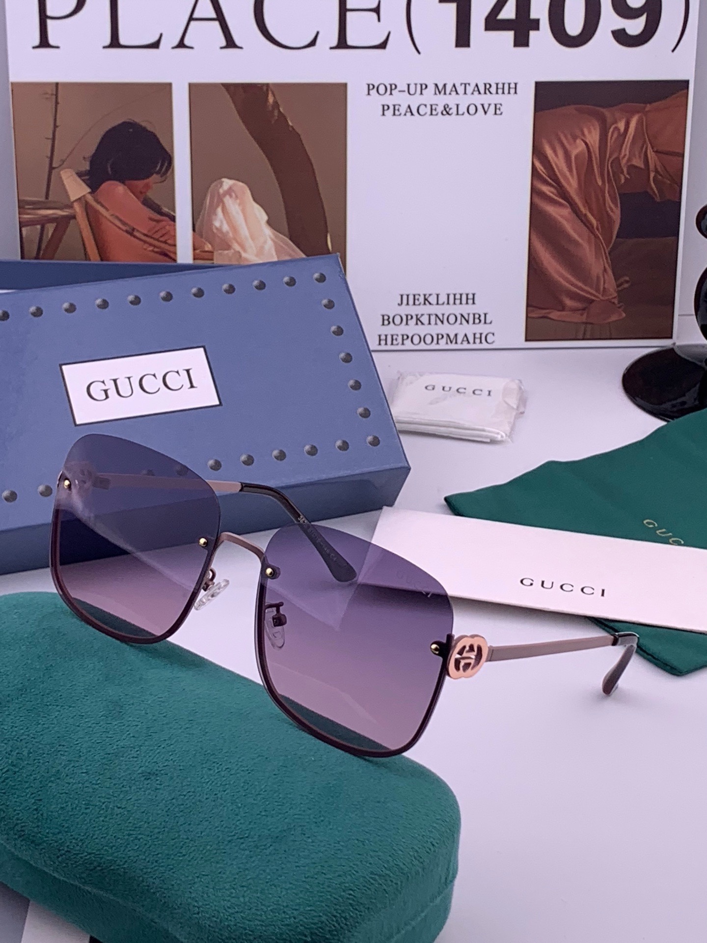 🔺GUCCI🔻古驰 GG圆框太阳镜 完美品质 🎓独特设计  适合各种脸型 亮相时装周 超时尚百搭 实物精致  情侣款 男