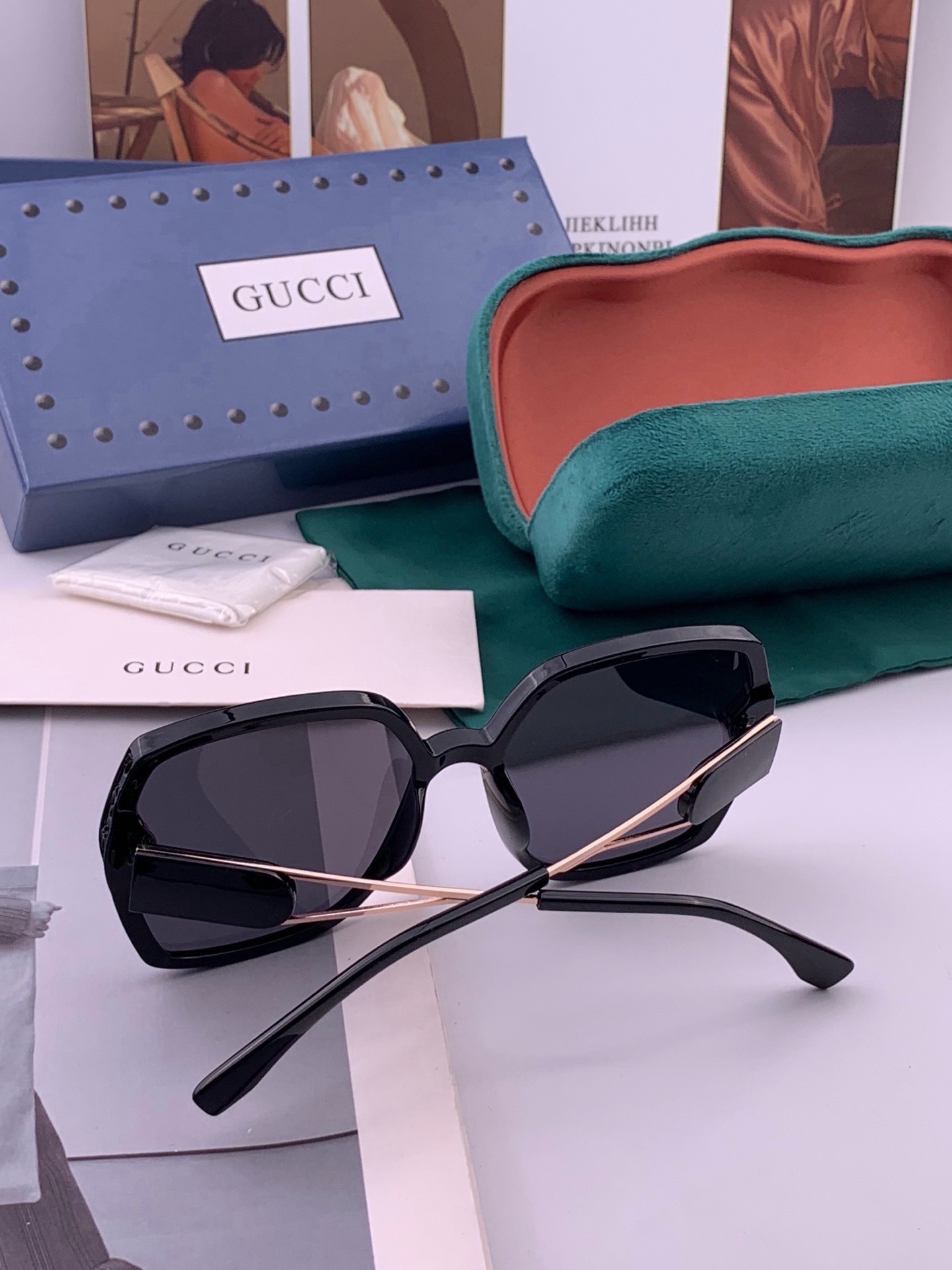 🔺 【GUCCI-偏光太阳镜】开春新款 潮流爆款 时尚圆框偏光太阳镜 高品质 佩戴舒适 网红潮款墨镜 女士高清偏光太阳镜