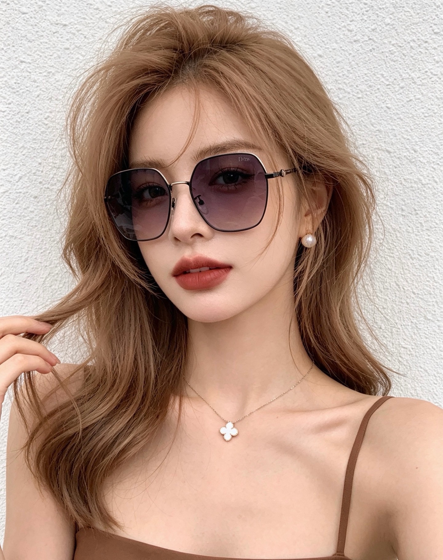 DIOR🌋☔️时尚方框太阳镜顶级奢侈品[强] 高品质[胜利][亲亲]🍦🍨 [得意] 气质非凡😄 🍫🍪女士开车墨镜[爱情]