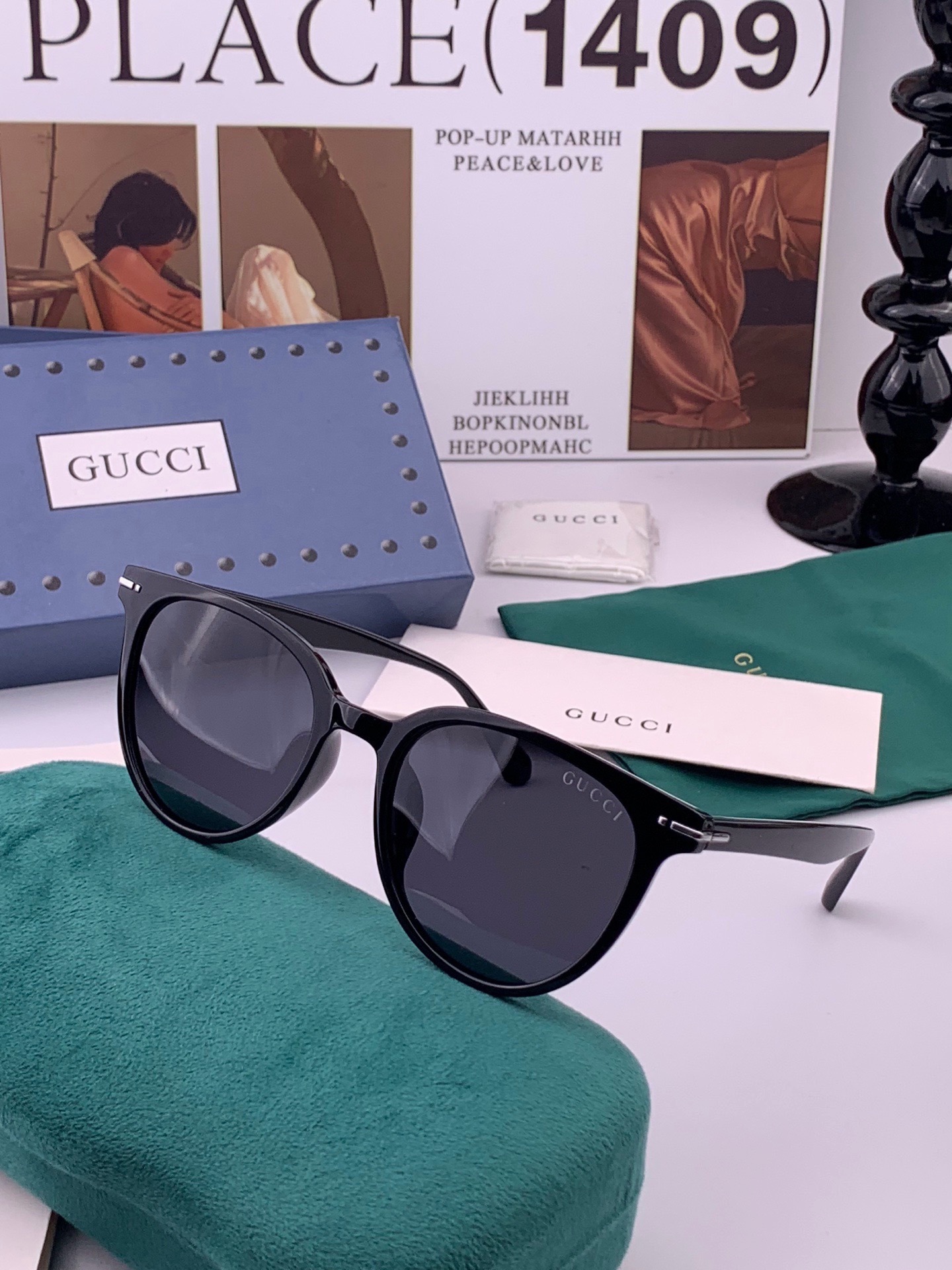 🔺 【GUCCI-偏光太阳镜】开春新款 潮流爆款 时尚偏光太阳镜 高品质 佩戴舒适 网红潮款墨镜 女士高清偏光太阳镜🕶️