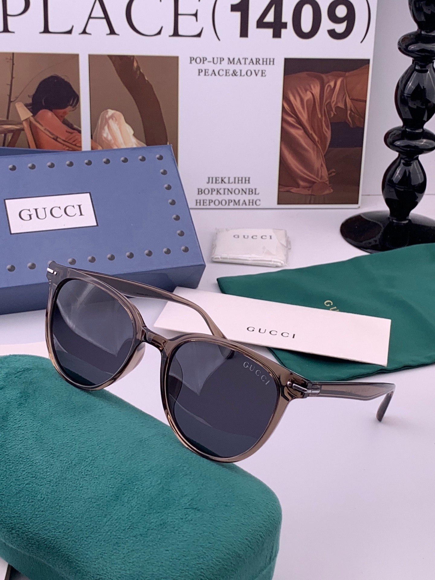 🔺 【GUCCI-偏光太阳镜】开春新款 潮流爆款 时尚偏光太阳镜 高品质 佩戴舒适 网红潮款墨镜 女士高清偏光太阳镜🕶️