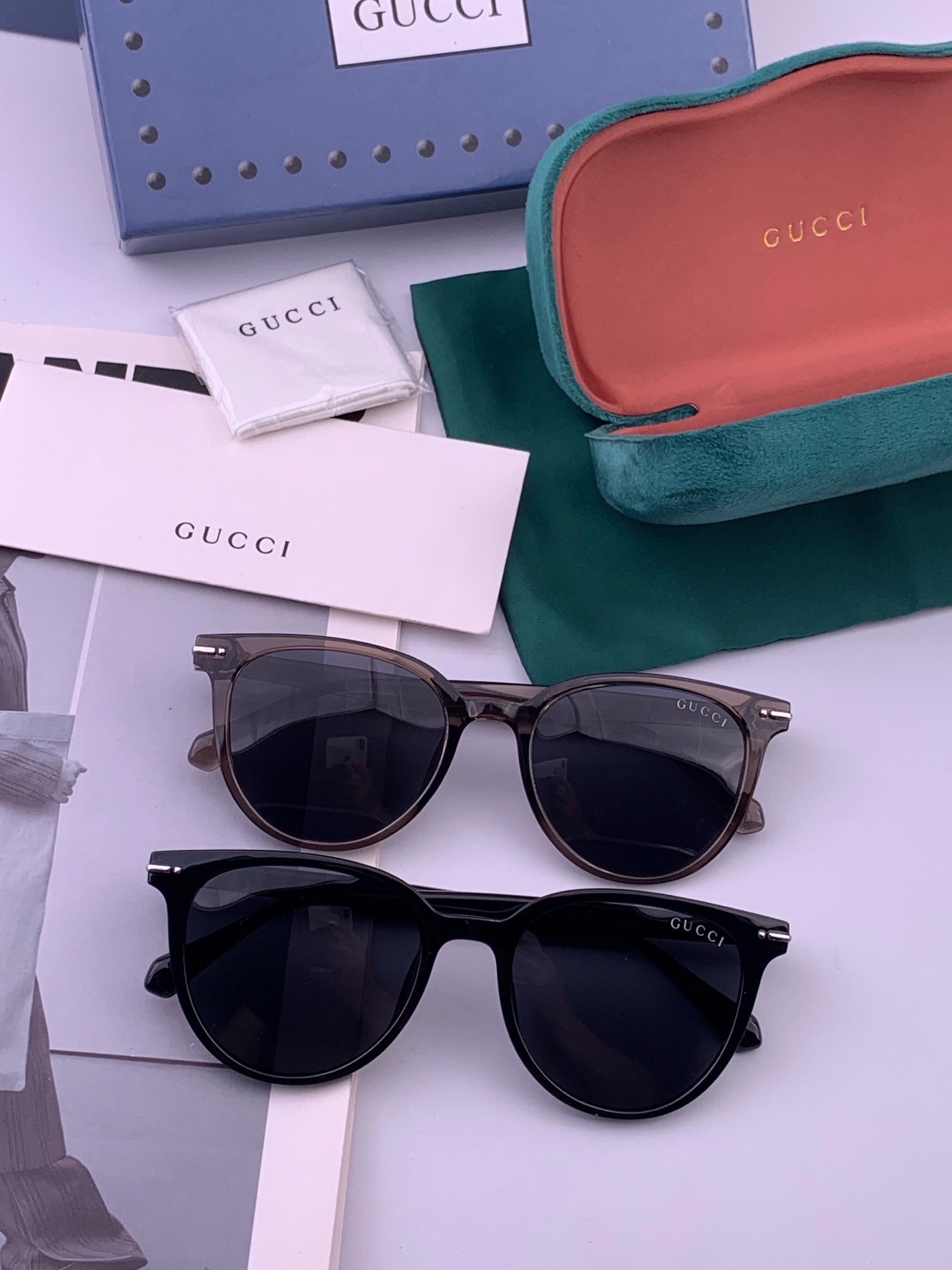 🔺 【GUCCI-偏光太阳镜】开春新款 潮流爆款 时尚偏光太阳镜 高品质 佩戴舒适 网红潮款墨镜 女士高清偏光太阳镜🕶️