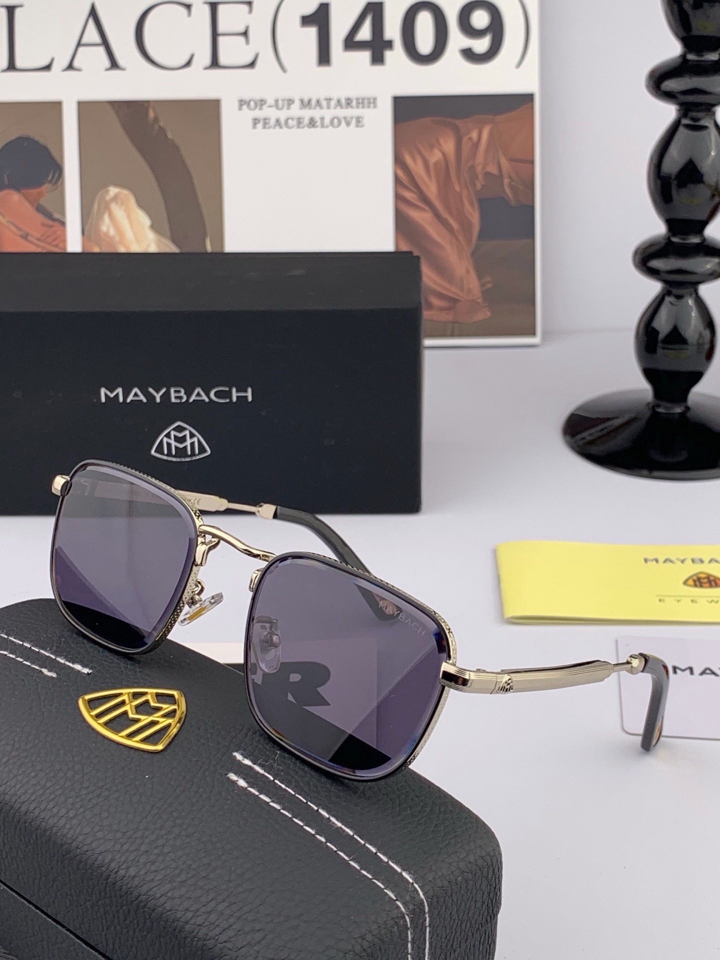 MAYBACH迈巴赫年度最牛硬货👍🏻 官网经典蛤蟆款 ❗️极力推荐款‼️选用定制进口板料双色拼腿 采用K金真空电镀金灿灿