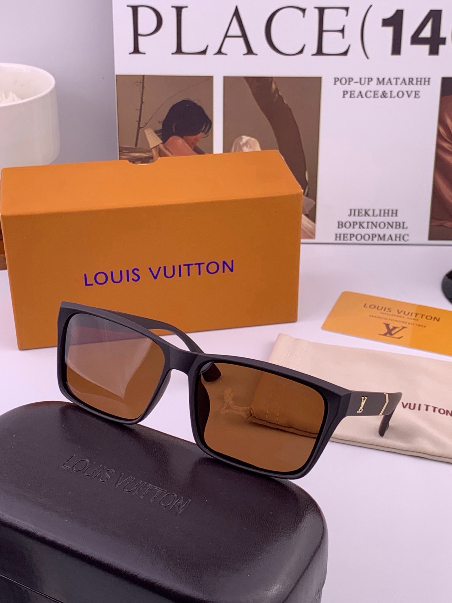 LV 太阳镜潮品官网模特同款 [玫瑰][玫瑰]四叶草🍀精致个性设计简约时尚 高品质值得拥有绝对潮爆整个夏季 新款L251