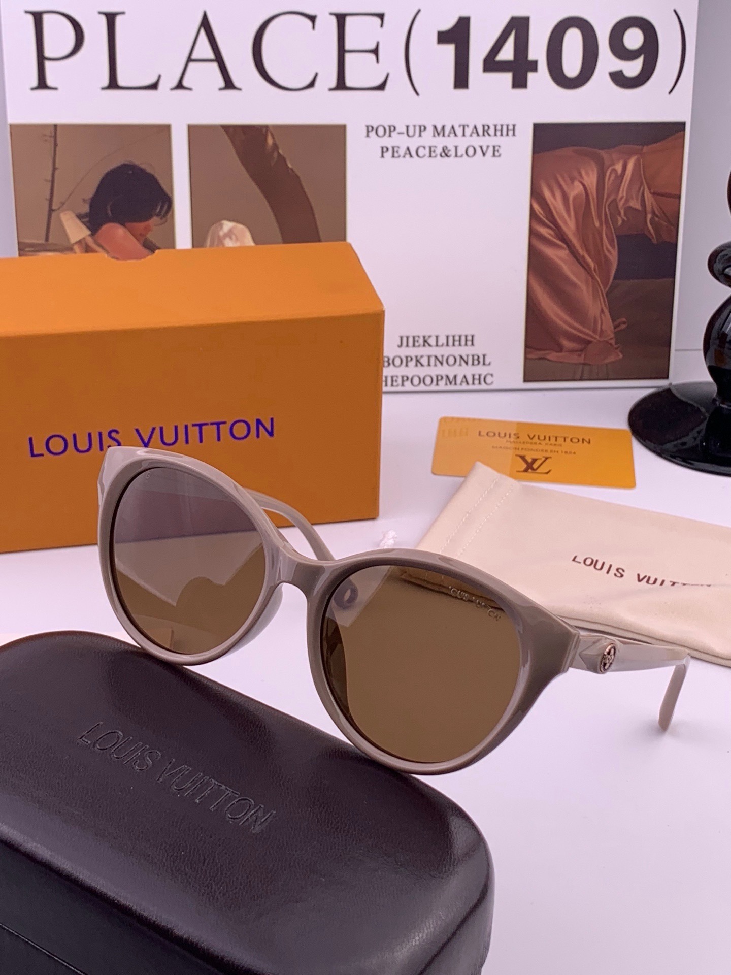 LV 太阳镜潮品官网模特同款 [玫瑰][玫瑰]四叶草🍀精致个性设计简约时尚 高品质值得拥有绝对潮爆整个夏季 新款 型号：