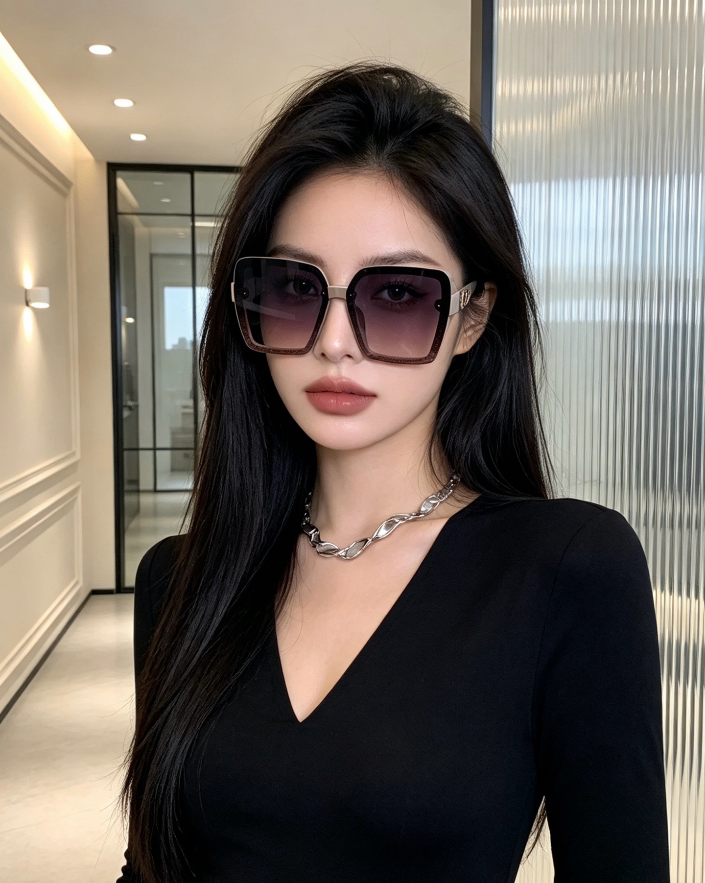 🔺 【DIOR-迪奥】开春新款 潮流爆款 时尚方框偏光太阳镜 高品质 佩戴舒适 网红潮款墨镜 女士高清加厚偏光太阳镜🕶️