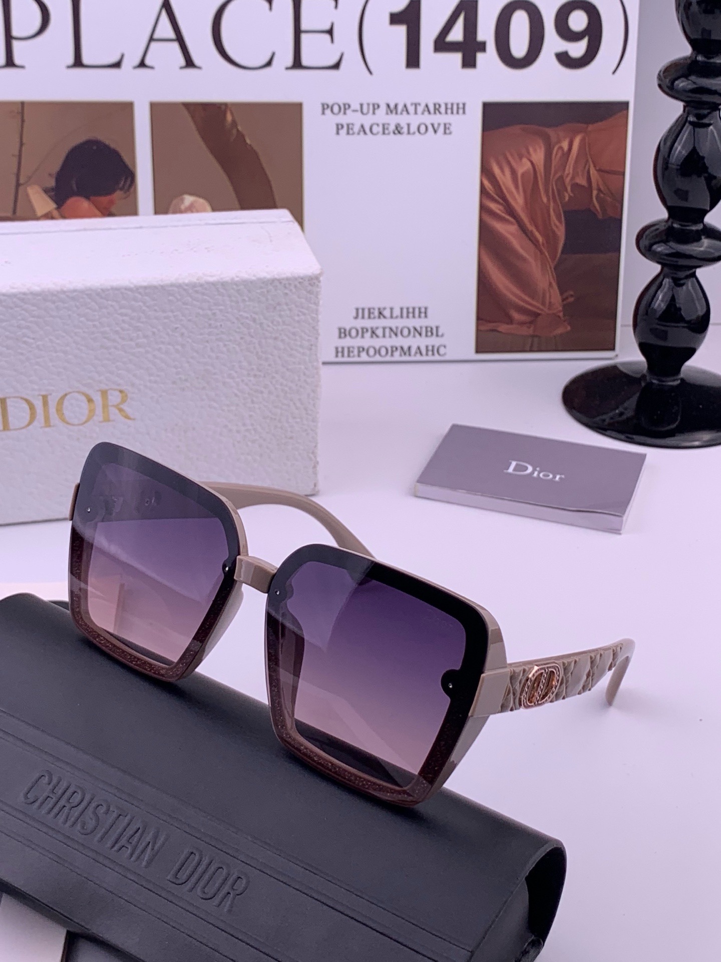 🔺 【DIOR-迪奥】开春新款 潮流爆款 时尚方框偏光太阳镜 高品质 佩戴舒适 网红潮款墨镜 女士高清加厚偏光太阳镜🕶️
