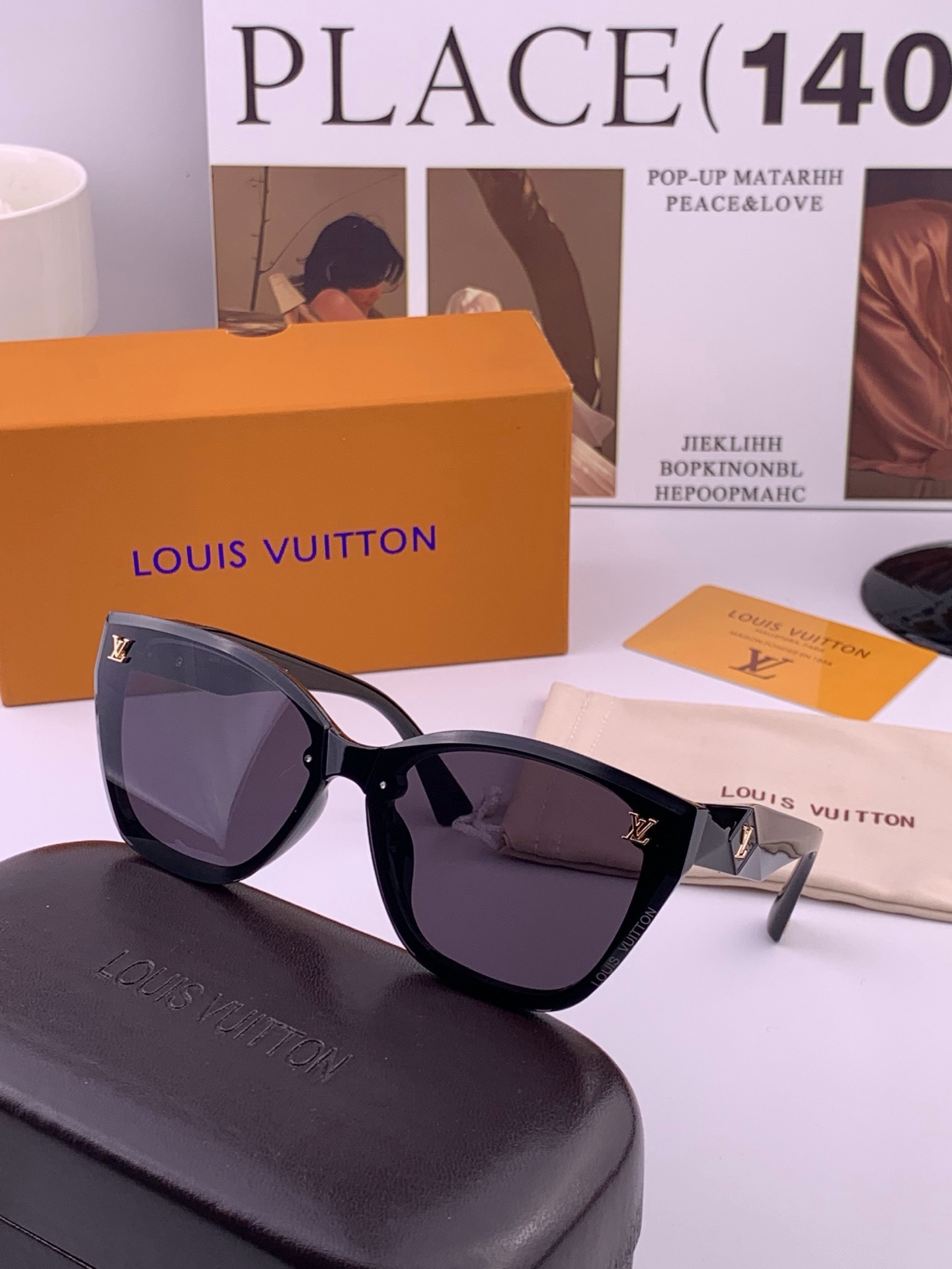 LV 太阳镜潮品官网模特同款 [玫瑰][玫瑰]四叶草🍀精致个性设计简约时尚 高品质值得拥有绝对潮爆整个夏季 新款L335