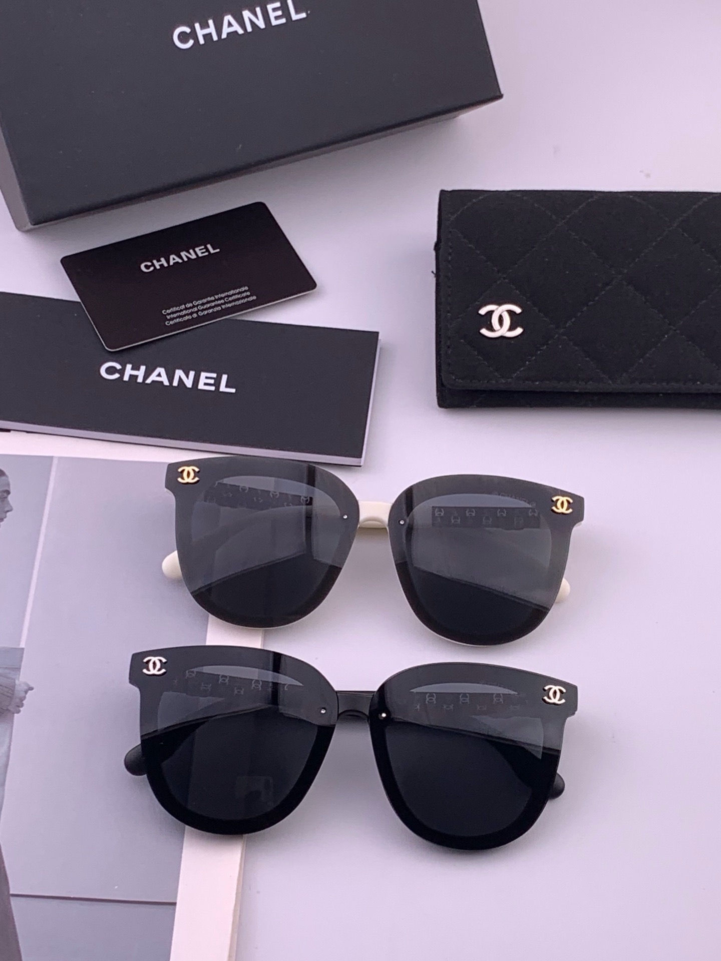 Chanel大框太阳镜墨镜  经典的方框设计，不挑脸型，无论搭配大衣还是连衣裙都非常显气质偏光镜片预防紫外线  型号：C