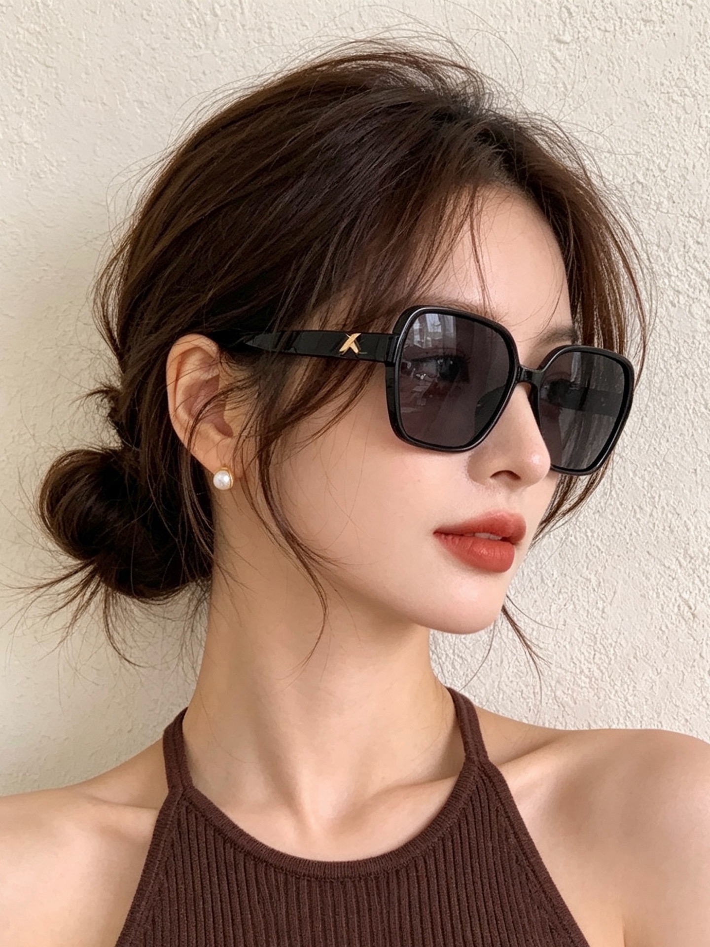 🔺 【香奈儿】开春新款 潮流爆款 时尚方框偏光太阳镜 高品质 佩戴舒适 网红潮款墨镜 型号：CH5108
