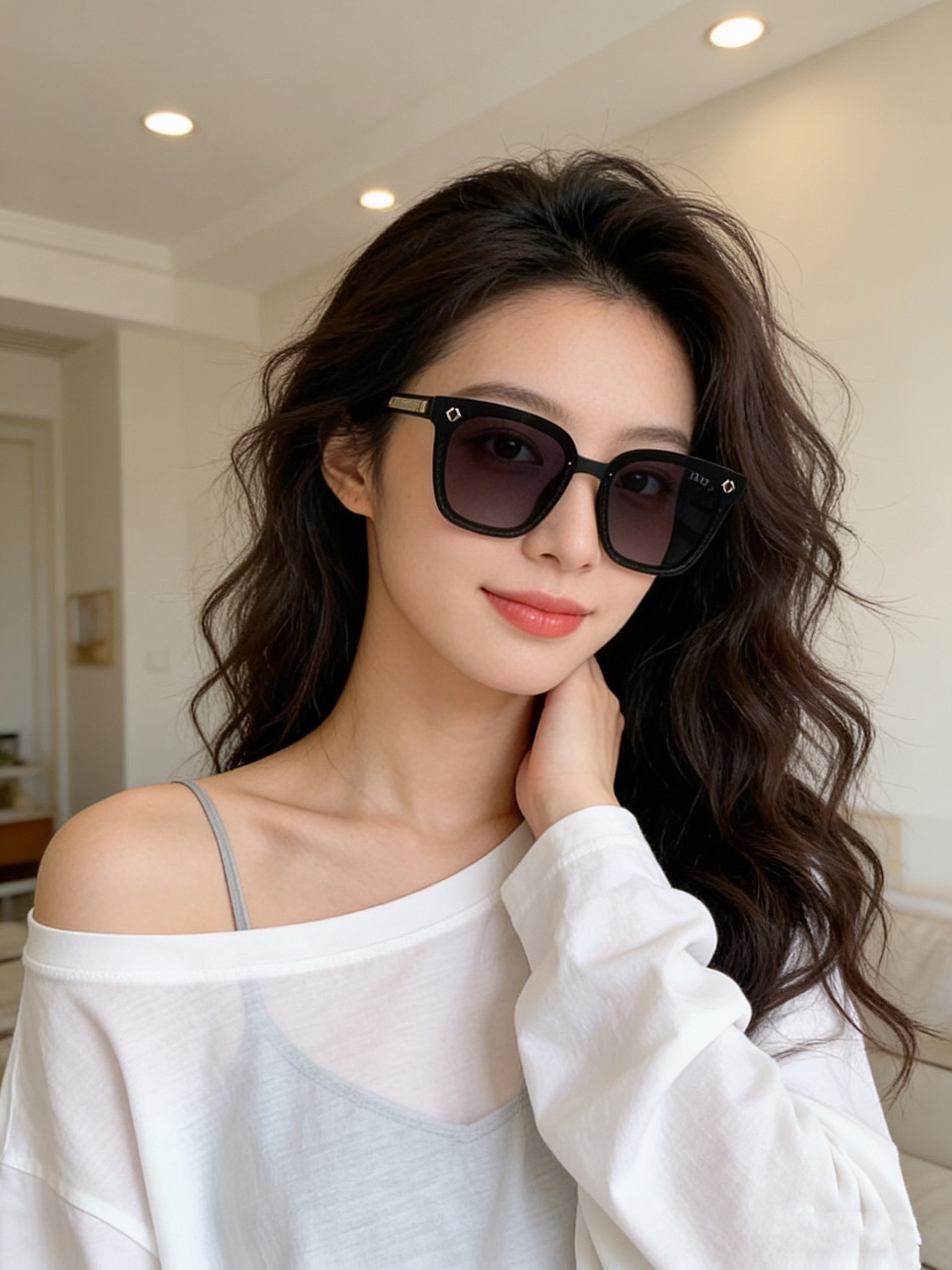 🔺 【DIOR-迪奥】开春新款 潮流爆款 时尚方框偏光太阳镜 高品质 佩戴舒适 网红潮款墨镜 女士高清偏光太阳镜🕶️ 🎉