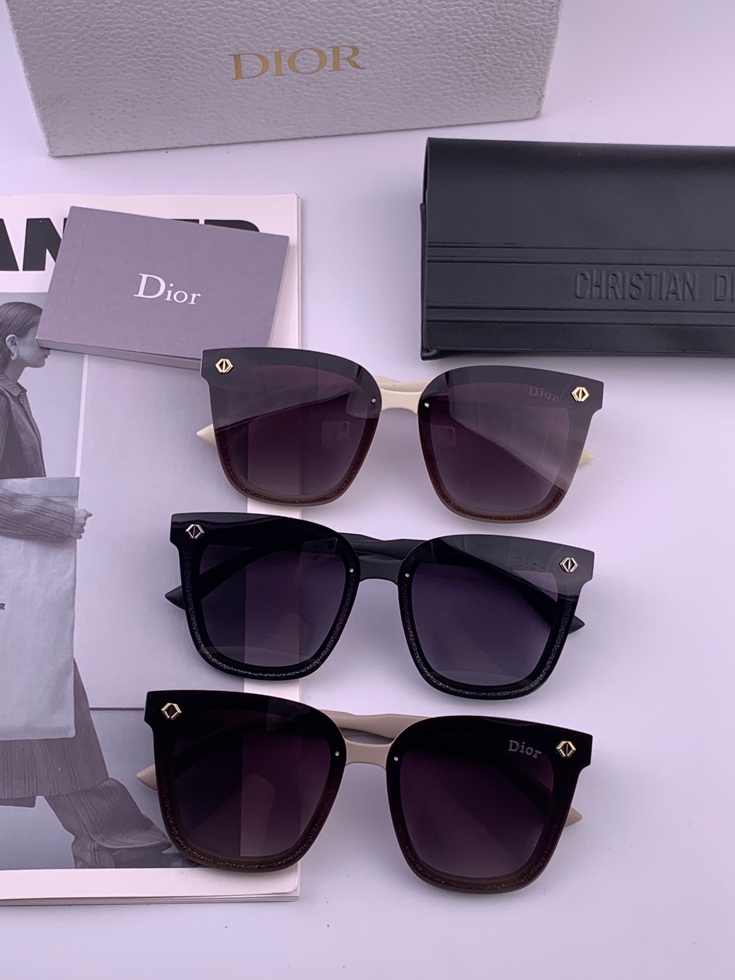 🔺 【DIOR-迪奥】开春新款 潮流爆款 时尚方框偏光太阳镜 高品质 佩戴舒适 网红潮款墨镜 女士高清偏光太阳镜🕶️ 🎉
