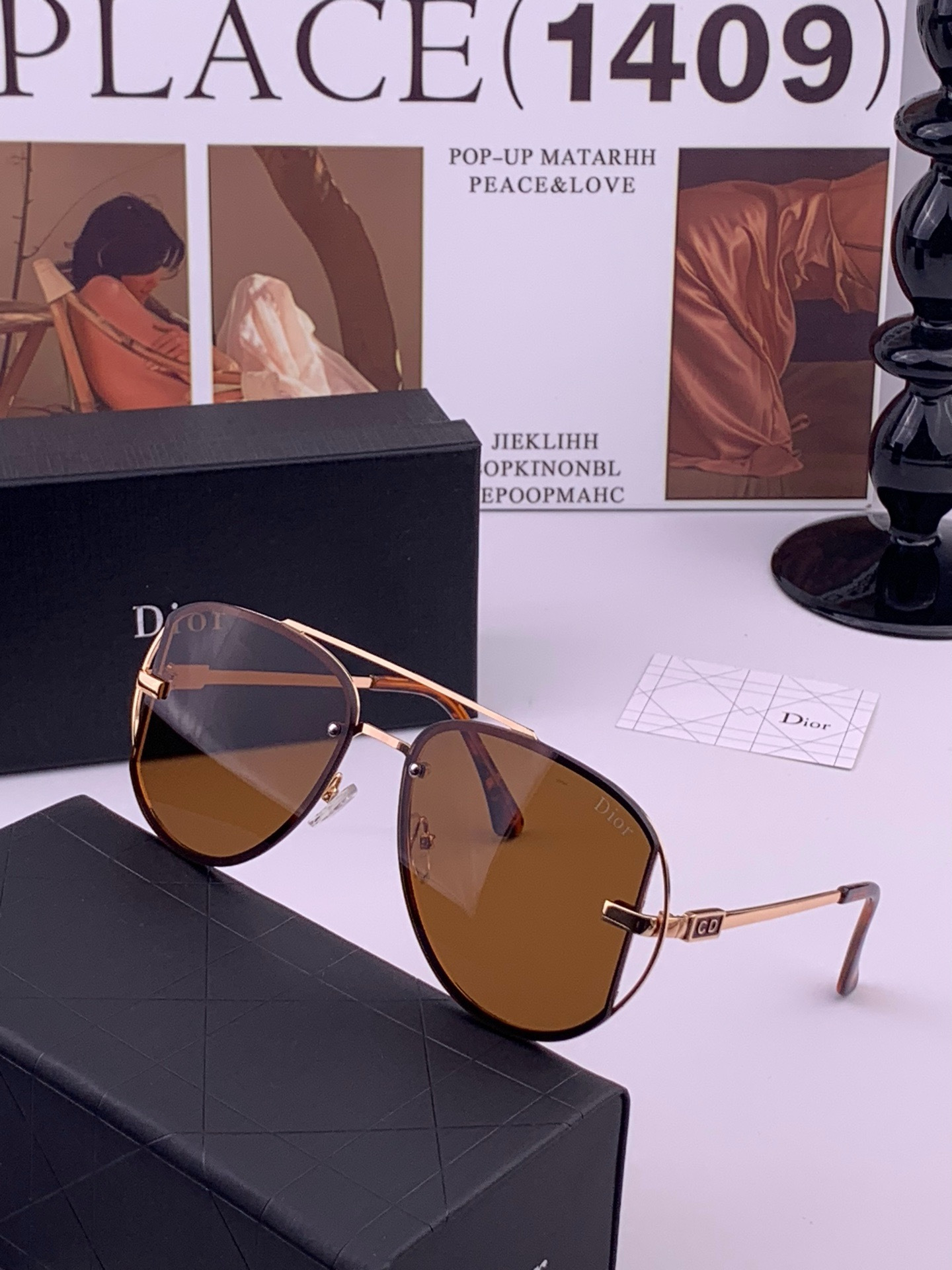 🔺 【DIOR-迪奥】开春新款 潮流爆款 时尚太阳镜 高品质 佩戴舒适 网红潮款墨镜 型号：D4500