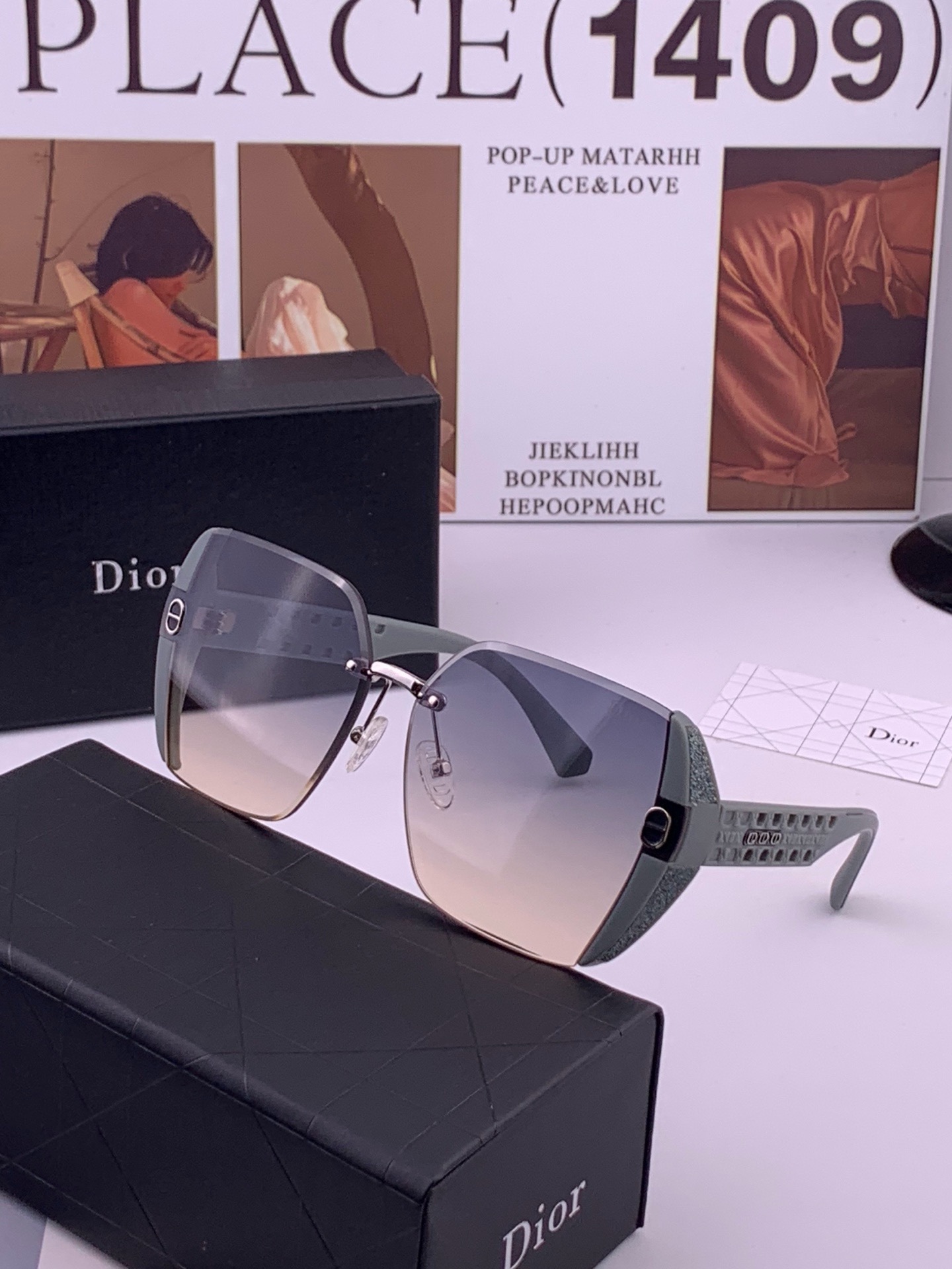 🔺 【DIOR-迪奥】开春新款 潮流爆款 时尚方框太阳镜 高品质 佩戴舒适 网红潮款墨镜 女士高清太阳镜🕶️ 🎉高品质T