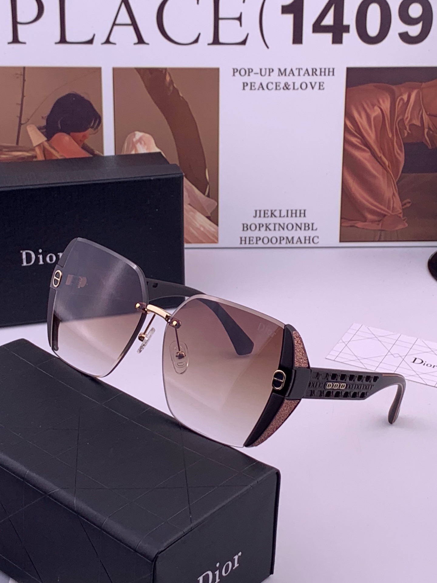 🔺 【DIOR-迪奥】开春新款 潮流爆款 时尚方框太阳镜 高品质 佩戴舒适 网红潮款墨镜 女士高清太阳镜🕶️ 🎉高品质T
