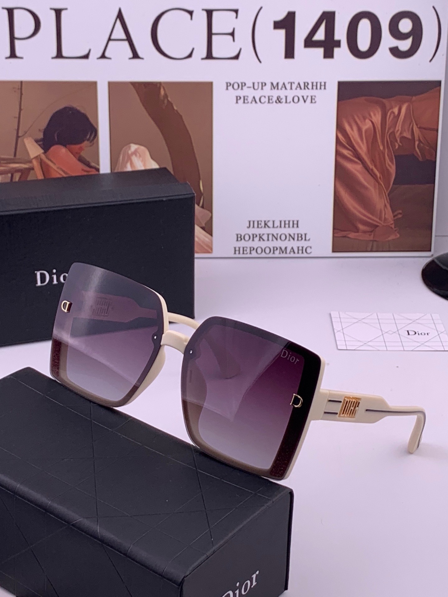 🔺 【DIOR-迪奥】开春新款 潮流爆款 时尚方框偏光太阳镜 高品质 佩戴舒适 网红潮款墨镜 型号：D5290