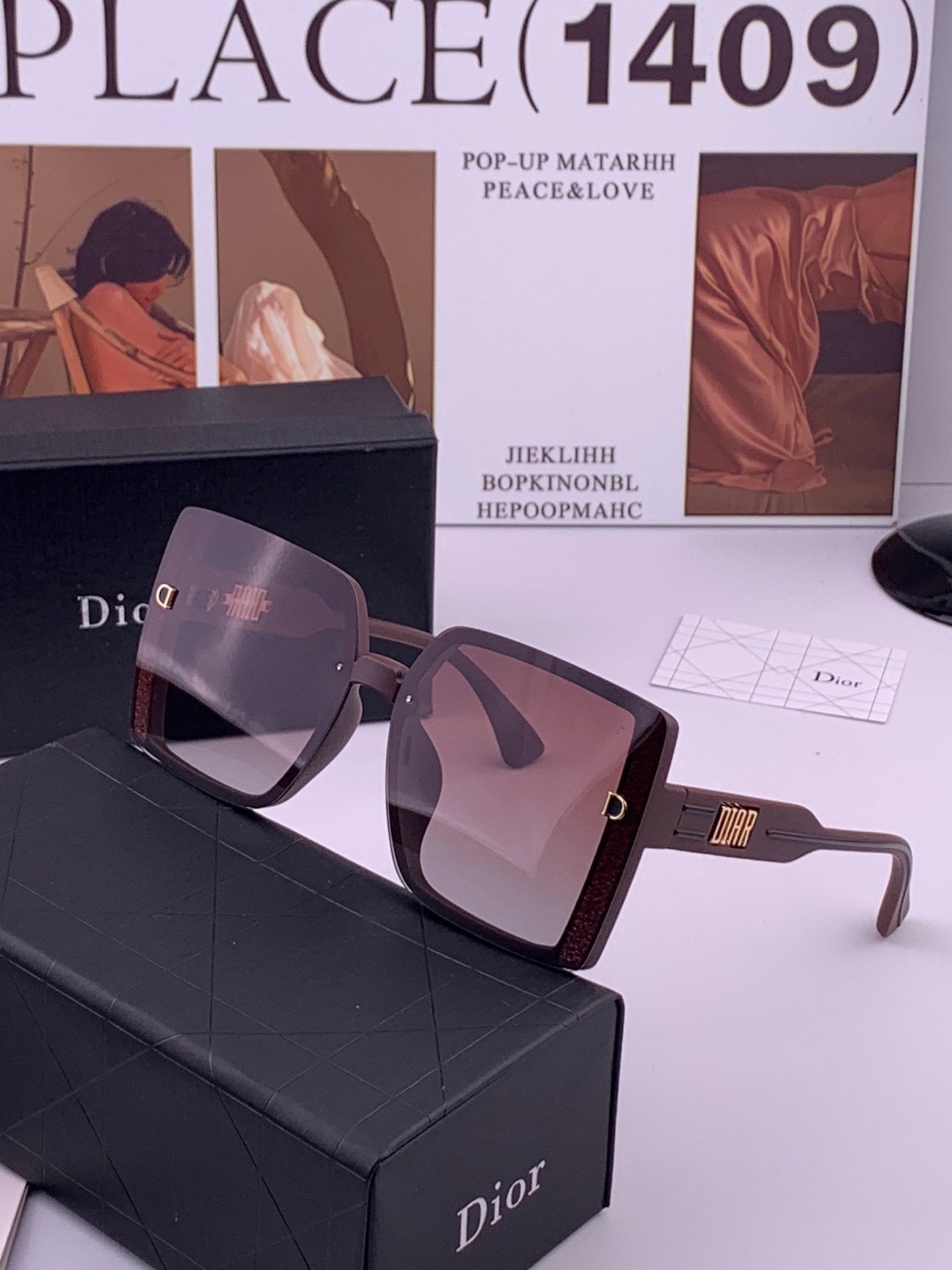 🔺 【DIOR-迪奥】开春新款 潮流爆款 时尚方框偏光太阳镜 高品质 佩戴舒适 网红潮款墨镜 型号：D5290