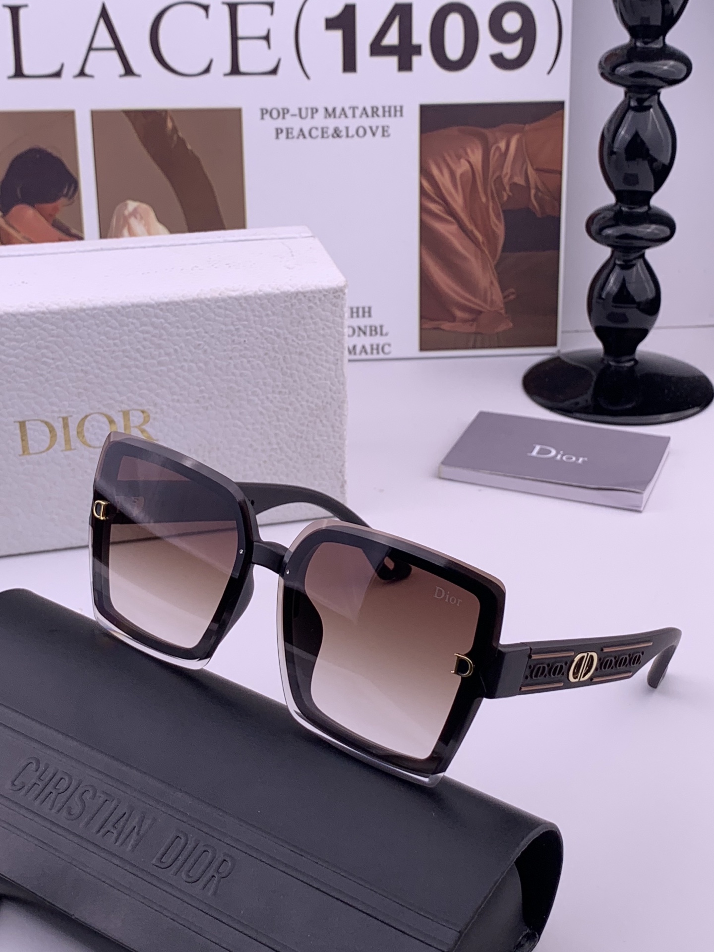 🔺 【DIOR-迪奥】开春新款 潮流爆款 时尚方框偏光太阳镜 高品质 佩戴舒适 网红潮款墨镜 女士高清加厚偏光太阳镜🕶️