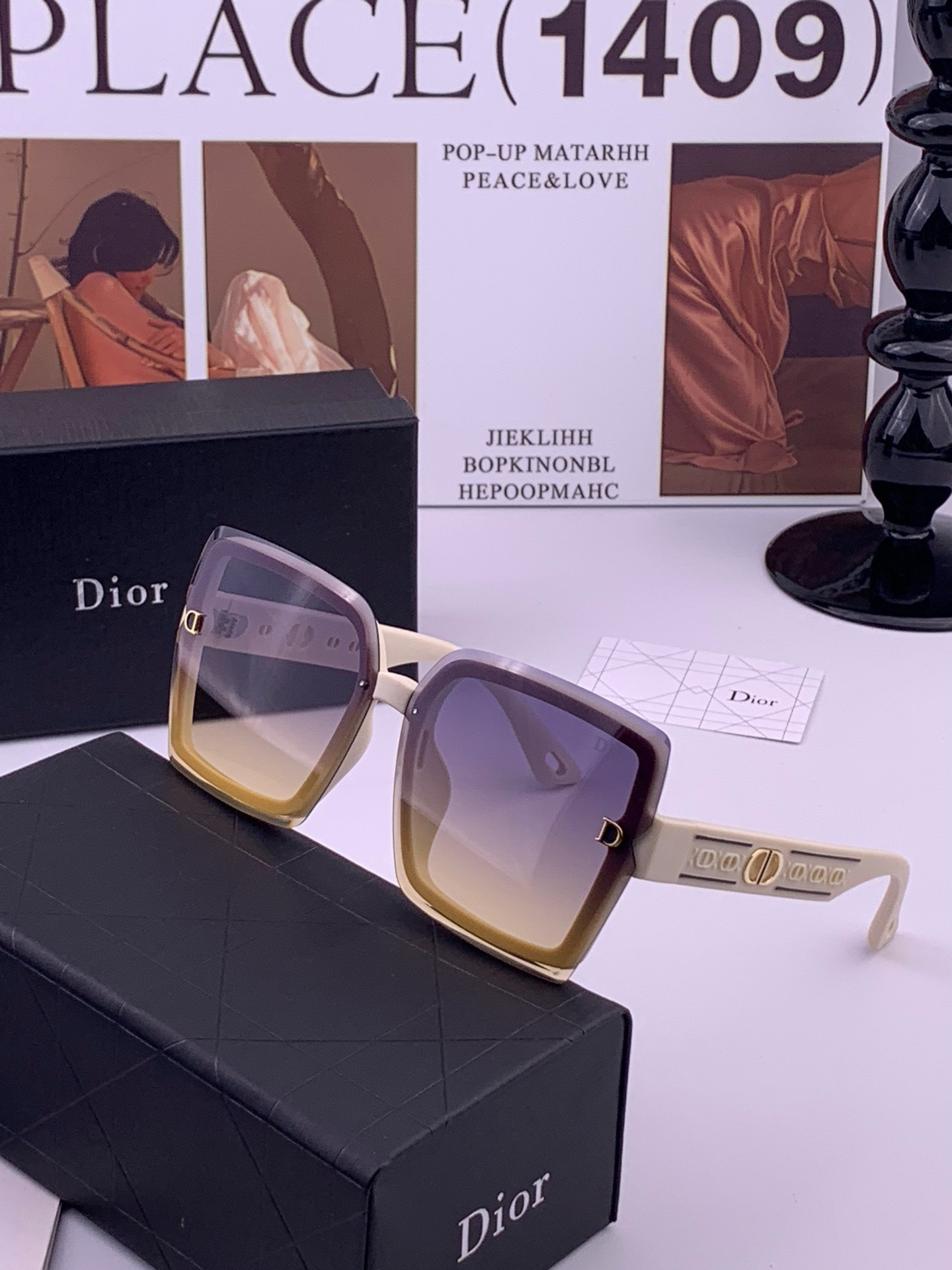 🔺 【DIOR-迪奥】开春新款 潮流爆款 时尚方框偏光太阳镜 高品质 佩戴舒适 网红潮款墨镜 女士高清加厚偏光太阳镜🕶️