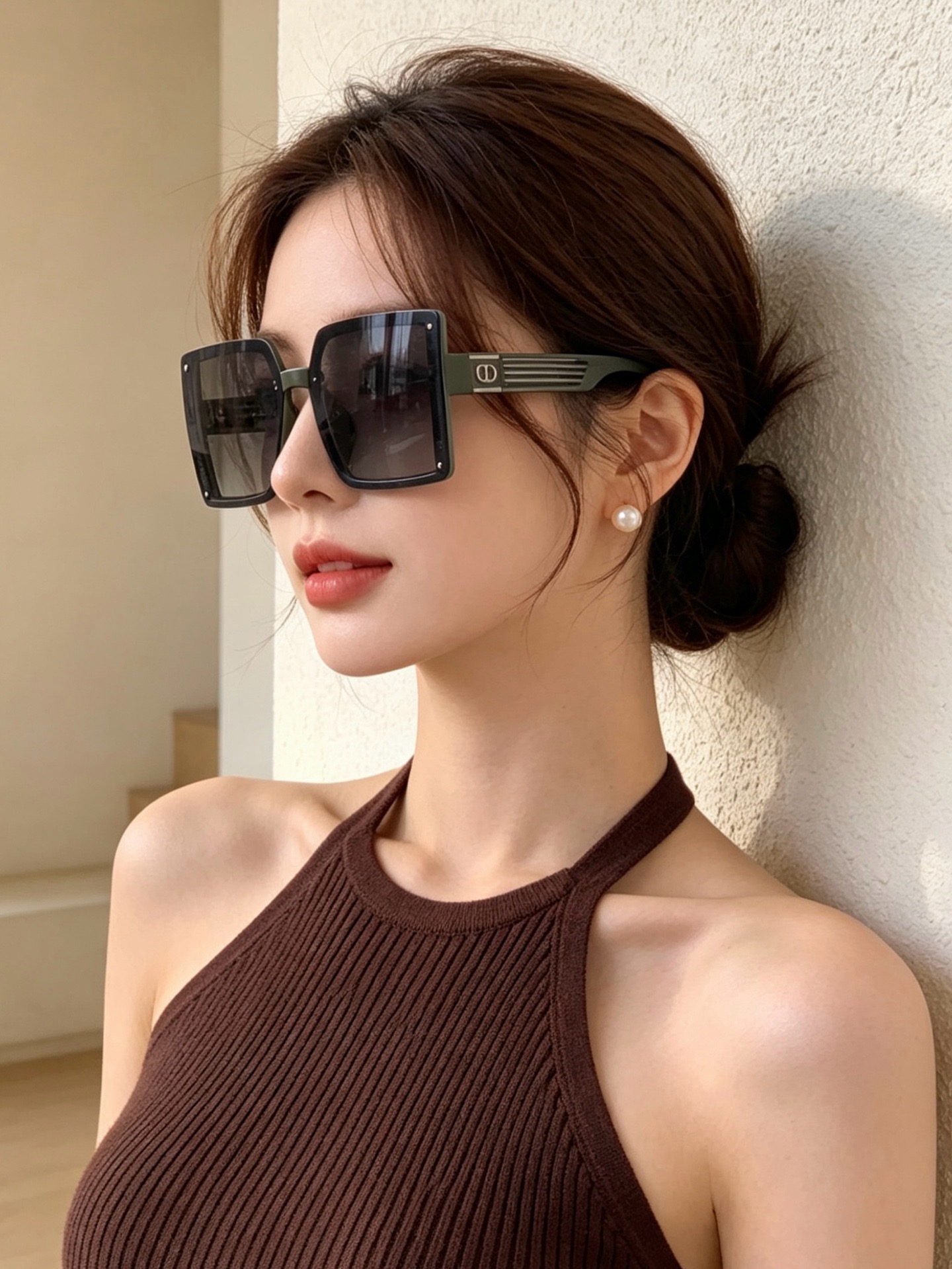 🔺 【DIOR-迪奥】开春新款 潮流爆款 时尚方框偏光太阳镜 高品质 佩戴舒适 网红潮款墨镜 型号：D1297