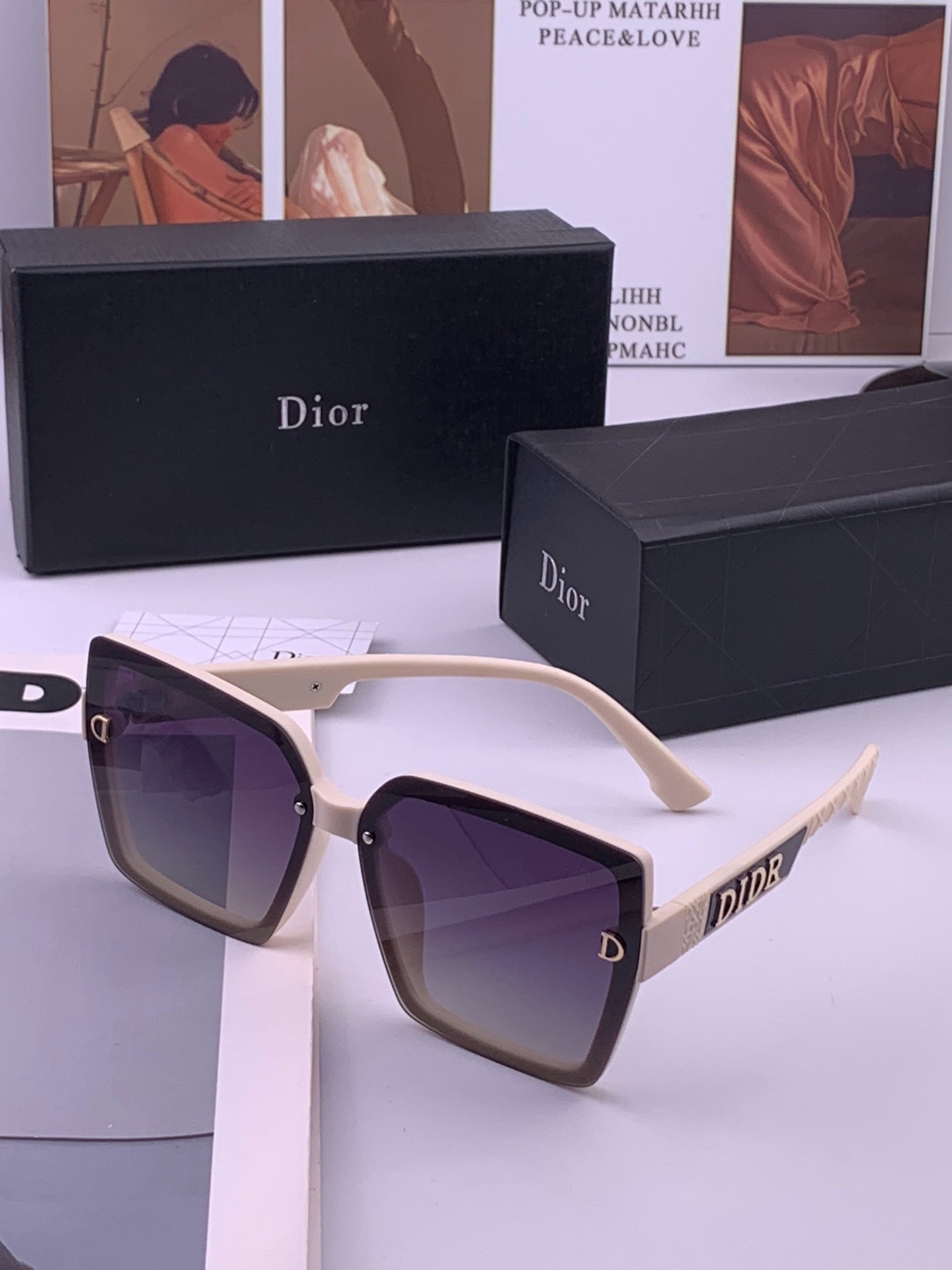 🔺 【DIOR-迪奥】开春新款 潮流爆款 时尚方框偏光太阳镜 高品质 佩戴舒适 网红潮款墨镜 女士高清加厚偏光太阳镜🕶️