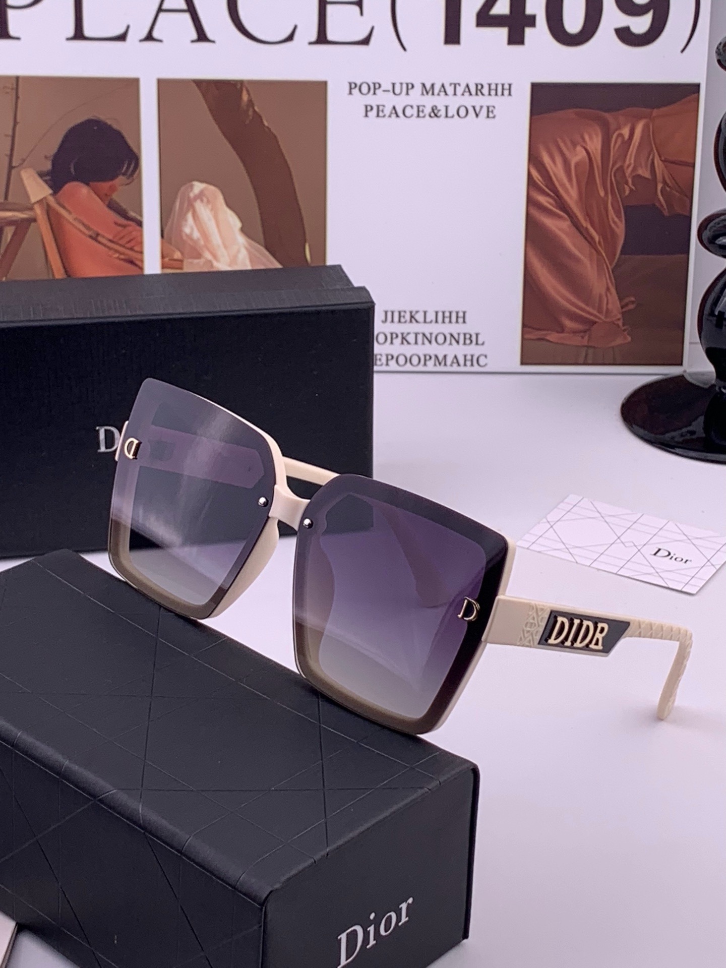 🔺 【DIOR-迪奥】开春新款 潮流爆款 时尚方框偏光太阳镜 高品质 佩戴舒适 网红潮款墨镜 女士高清加厚偏光太阳镜🕶️