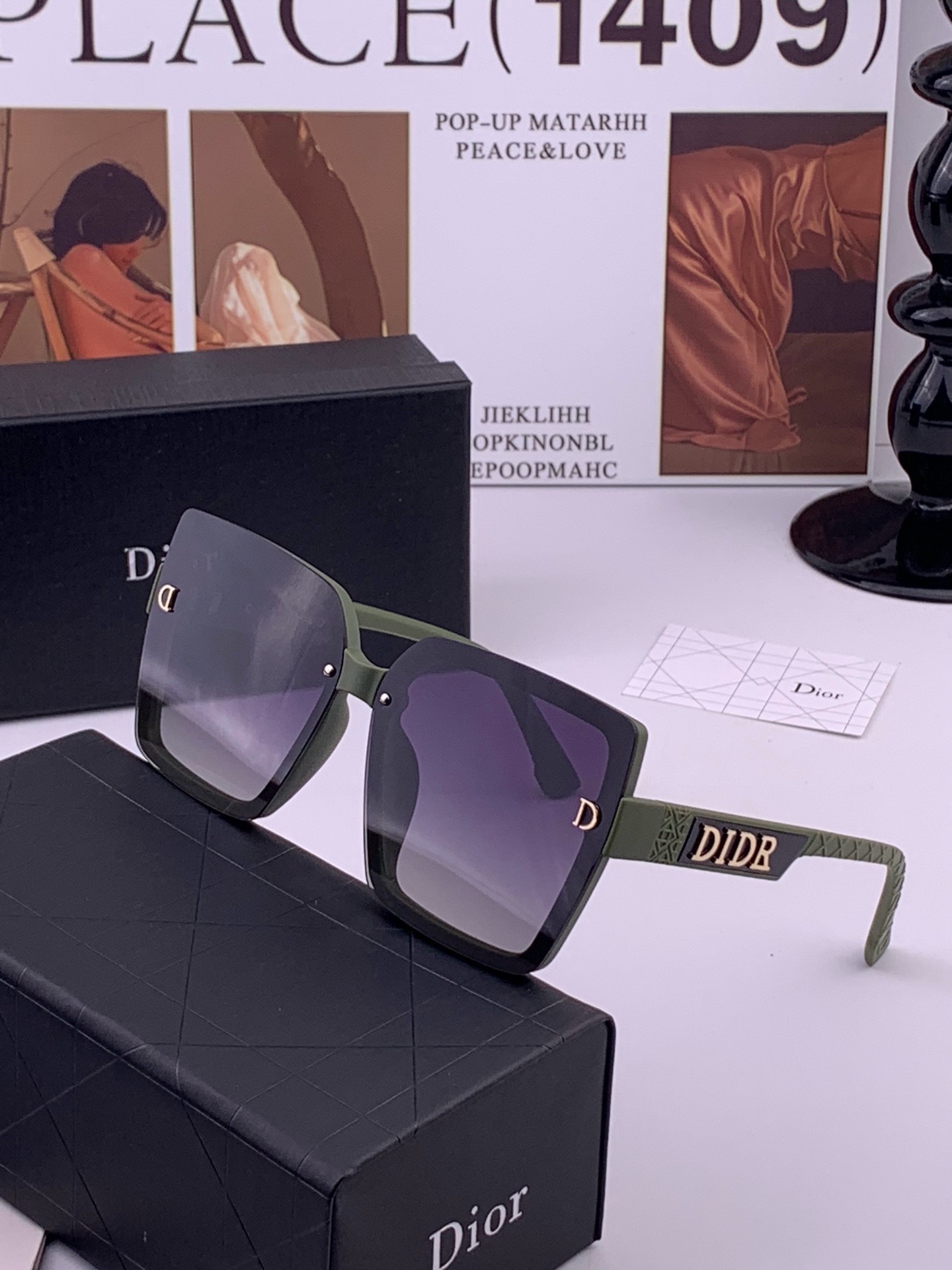 🔺 【DIOR-迪奥】开春新款 潮流爆款 时尚方框偏光太阳镜 高品质 佩戴舒适 网红潮款墨镜 女士高清加厚偏光太阳镜🕶️